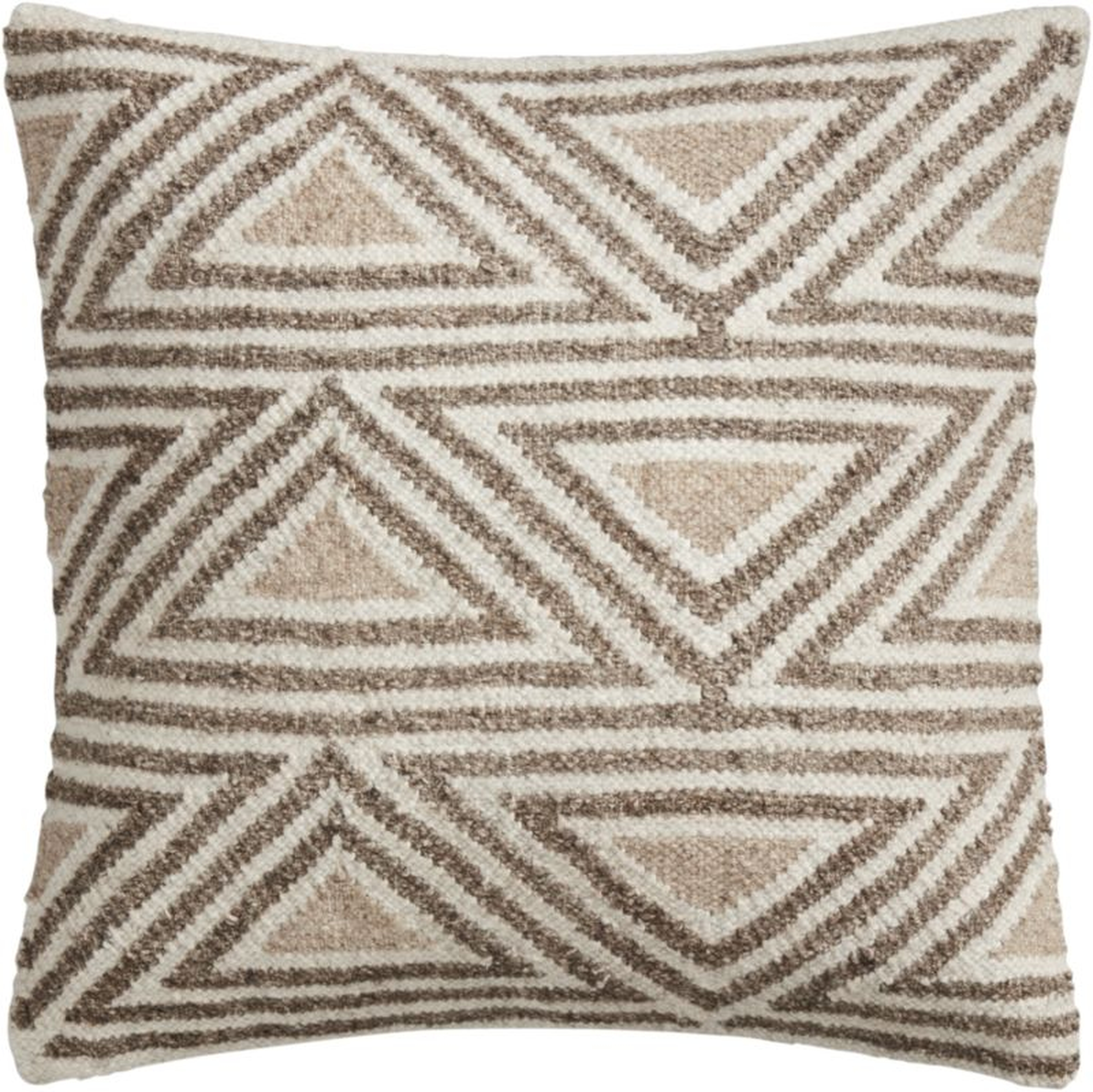 18" Tula Triangle Pattern Pillow with Feather-Down Insert - CB2