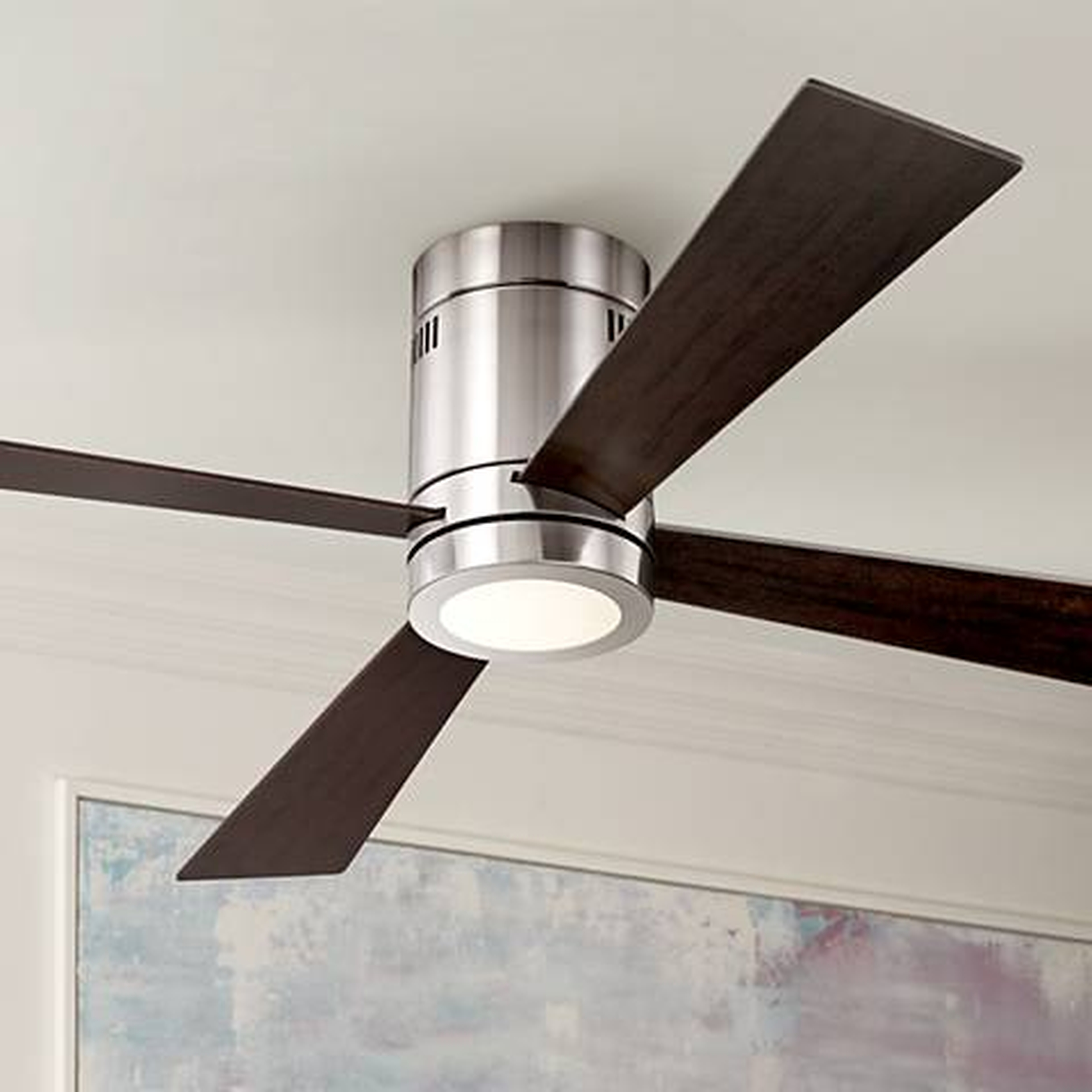 52" Casa Vieja® Revue Brushed Nickel - LED Ceiling Fan - Lamps Plus