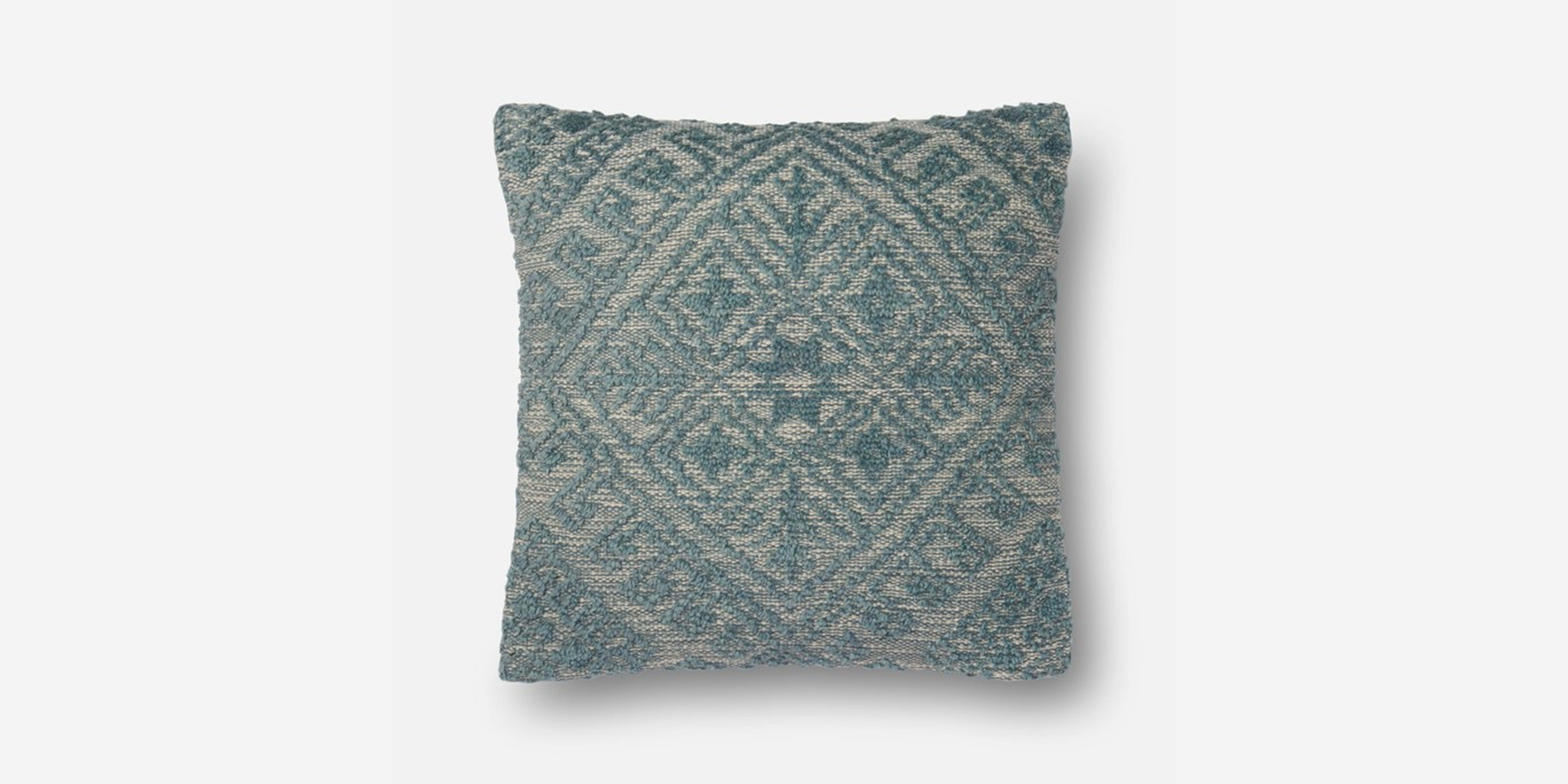 P0550 BLUE PILLOW WITH DOWN INSERT - Loloi Rugs