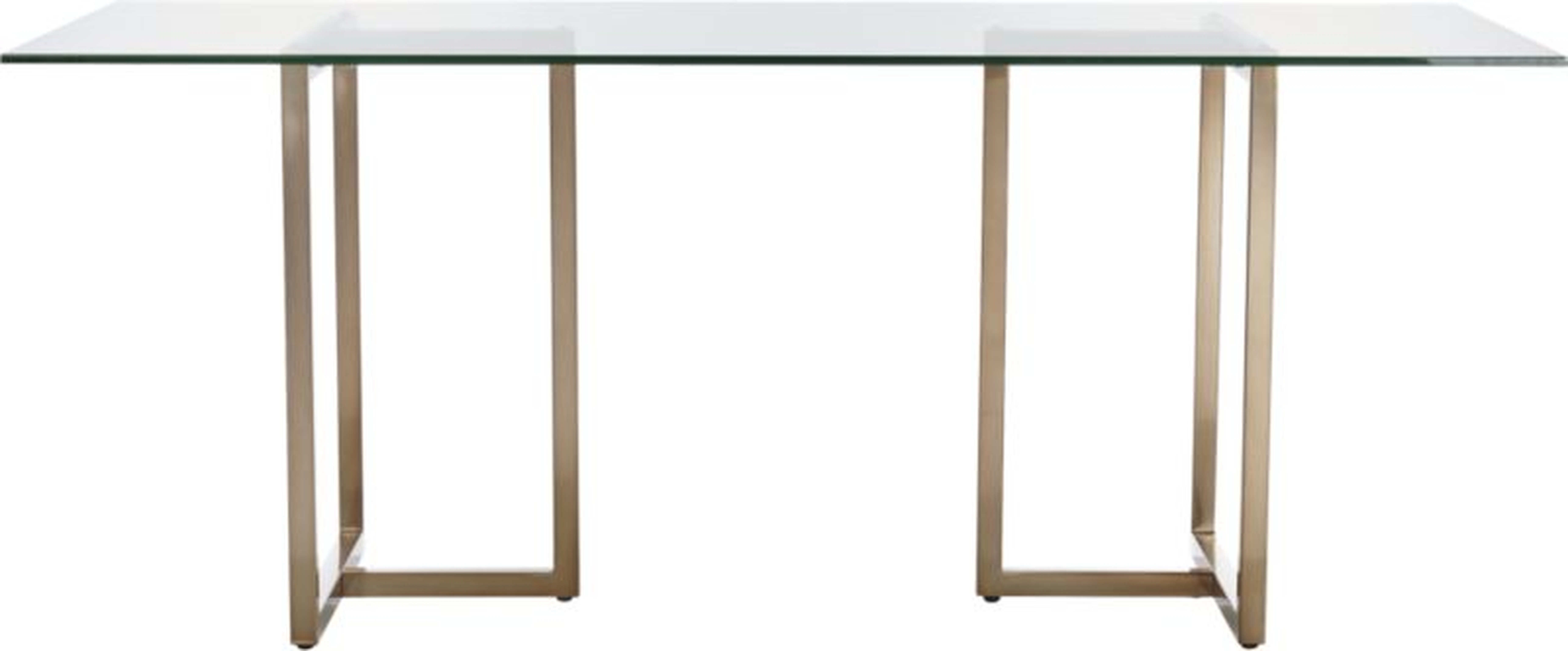 Silverado Brass 80" Rectangular Dining Table - CB2
