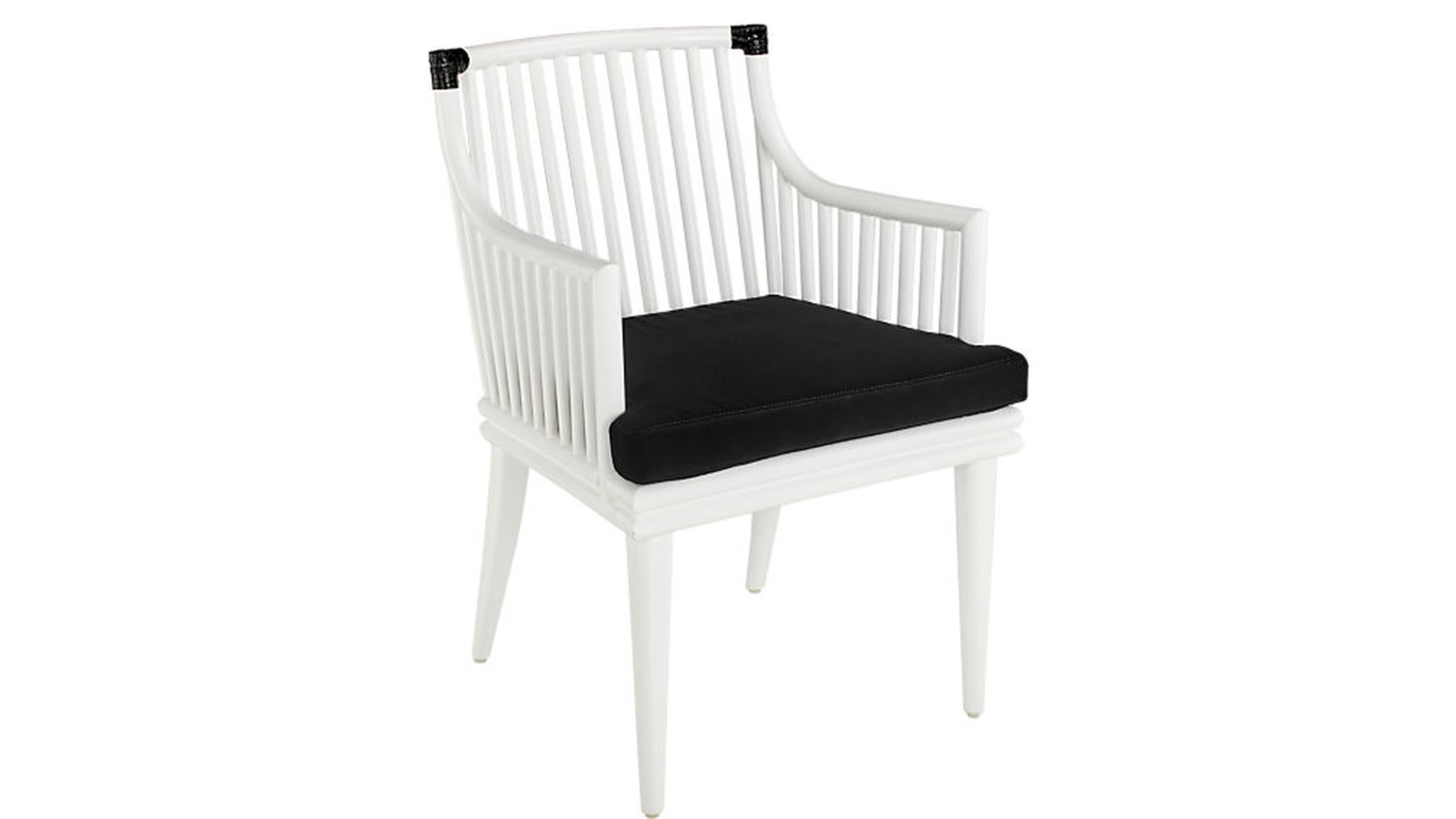 mae white rattan chair - CB2