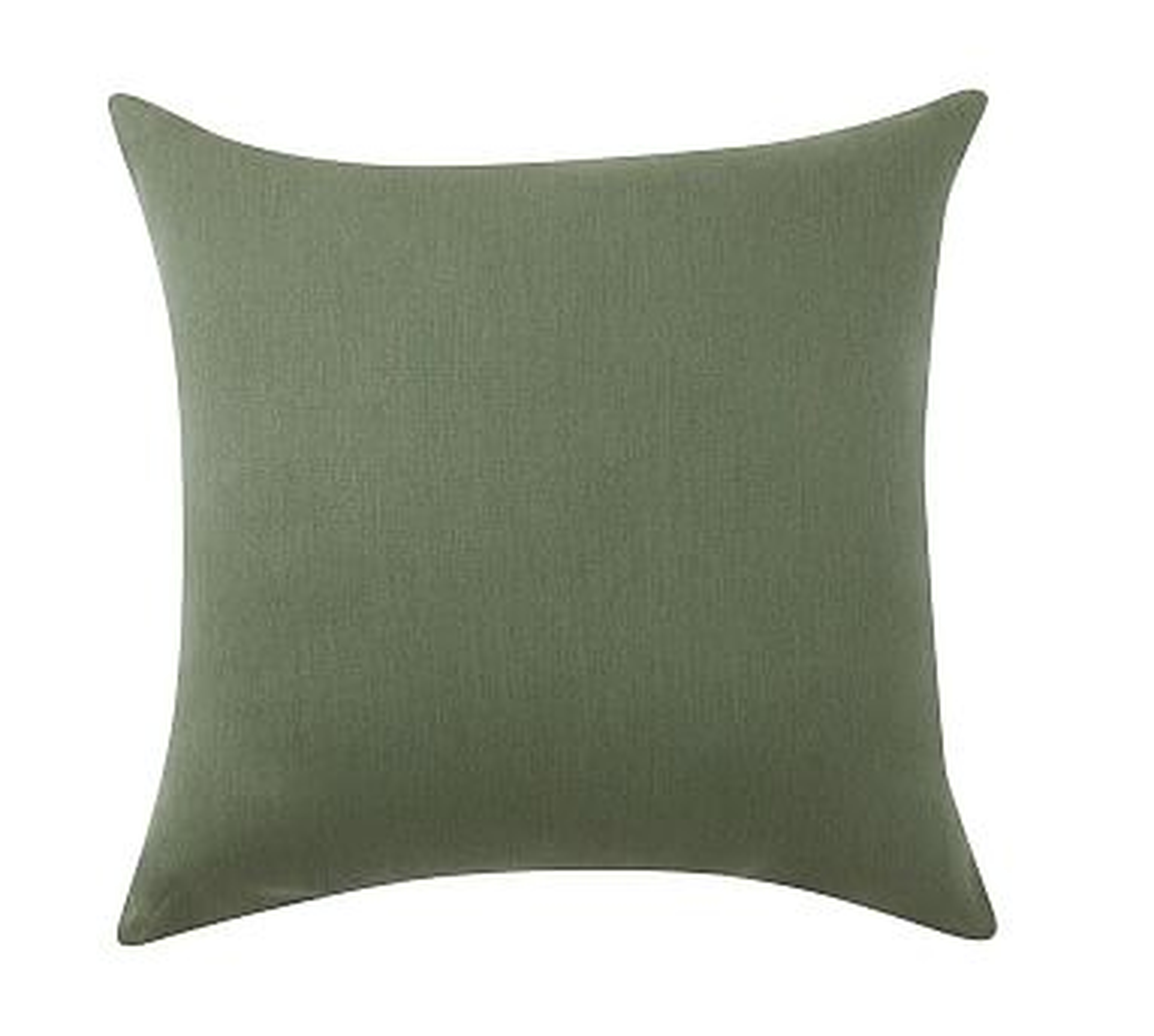 Sunbrella(R) Contrast Piped Solid Indoor/Outdoor Pillow, 18", Fern - Pottery Barn