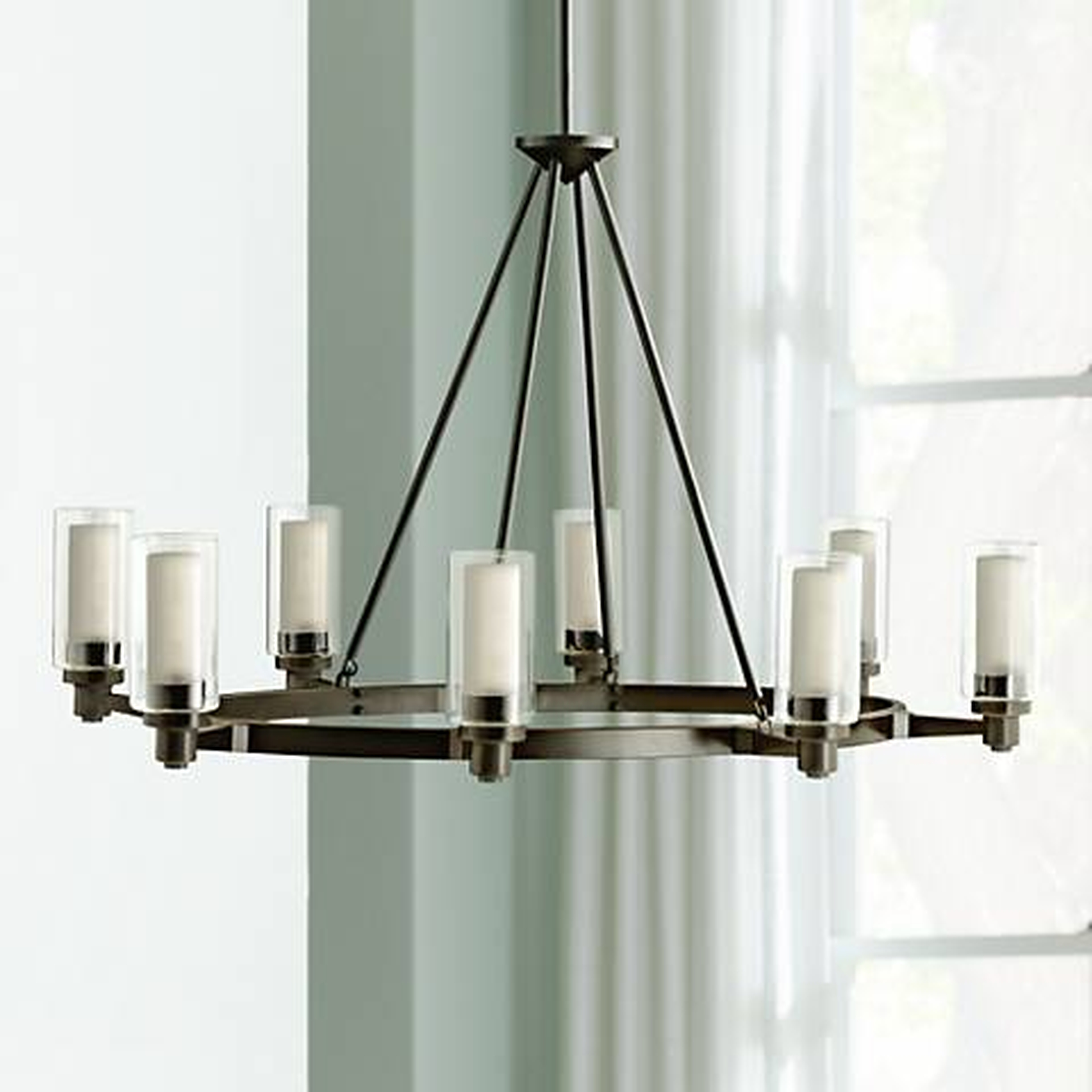 Circolo Collection Olde Bronze 35 1/2" Wide Oval Chandelier - Lamps Plus