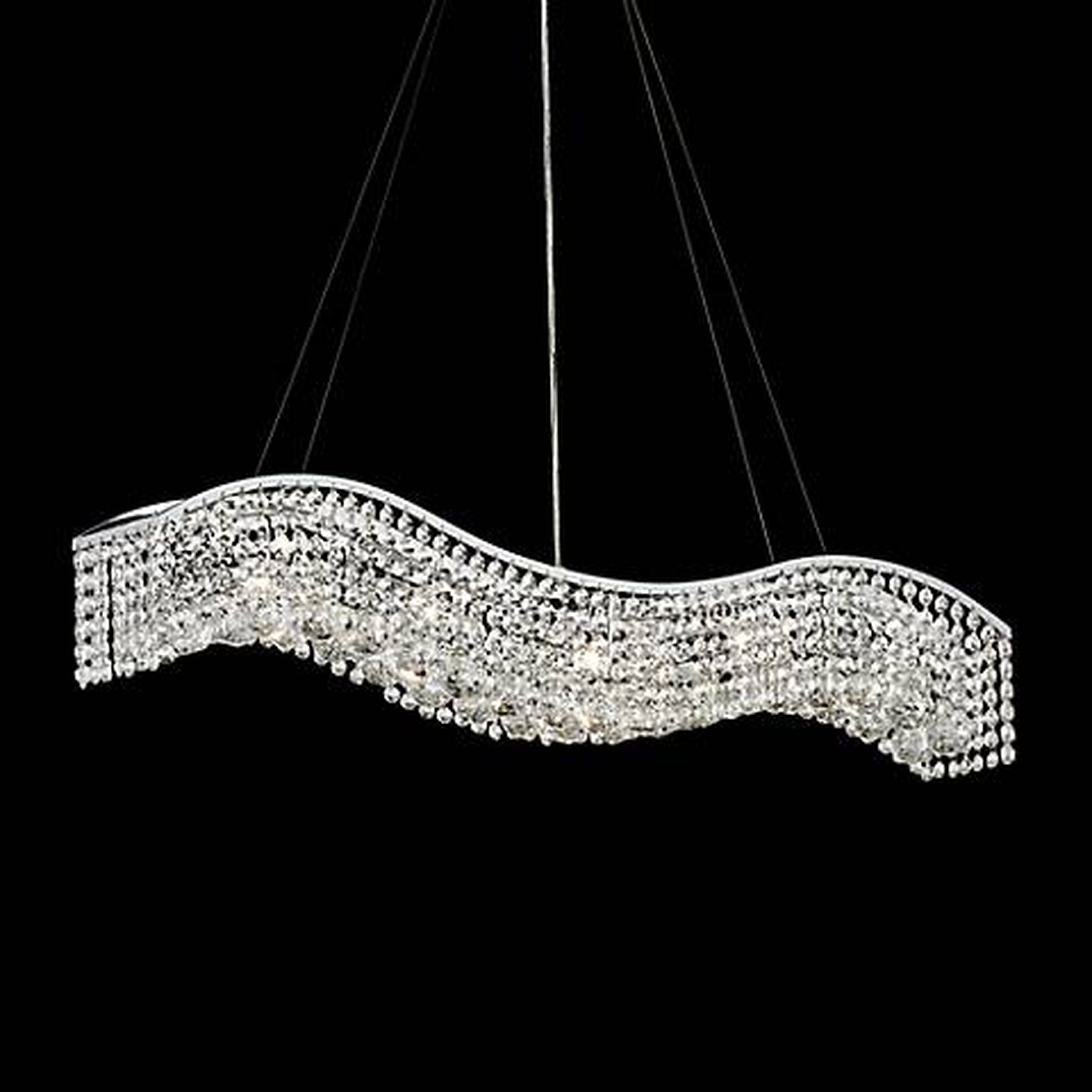 James R. Moder Crystal Wave 36" Contemporary Chandelier - Lamps Plus