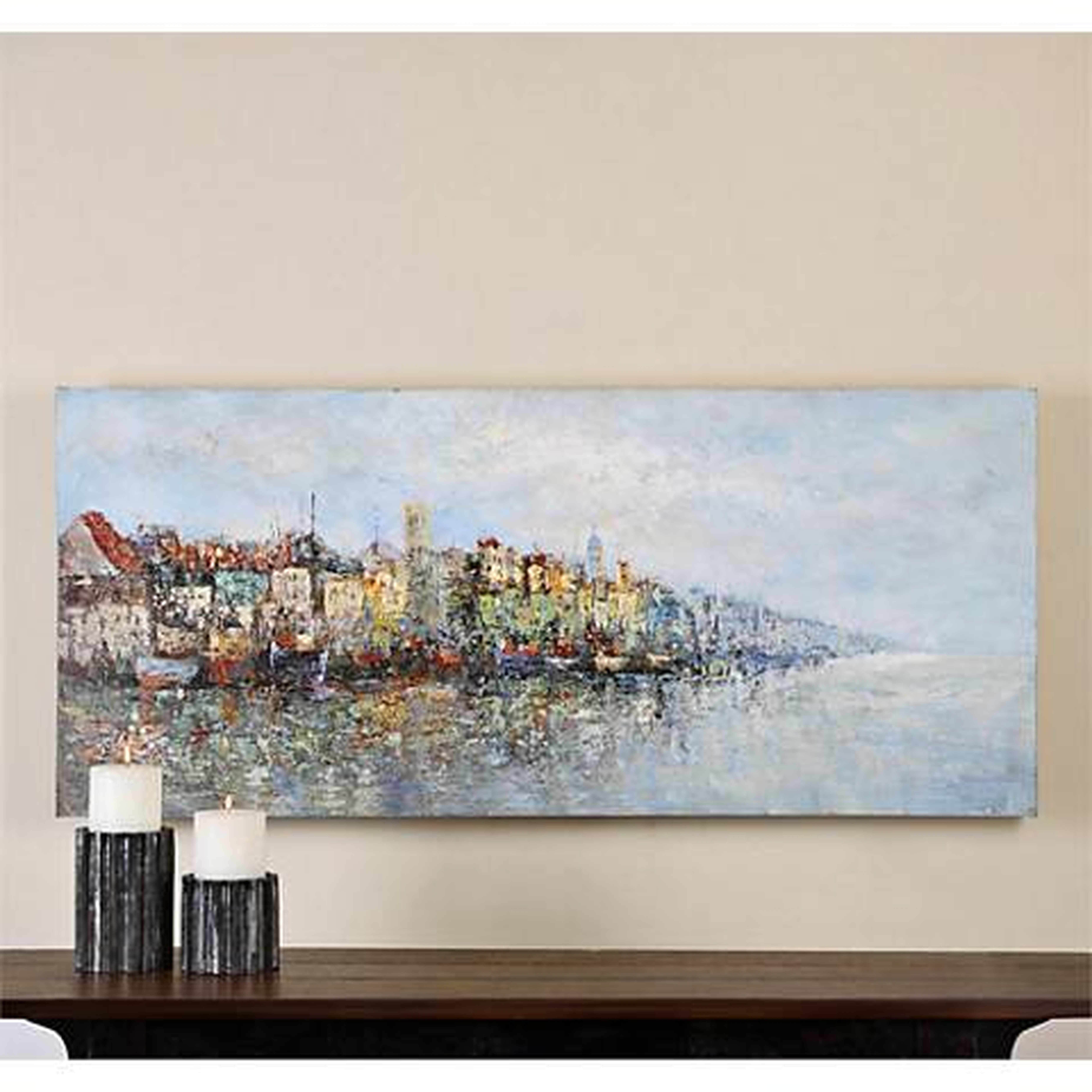 Hudsonhill Foundry Overlooking the Sea 60" Wide Canvas Wall Art - Hudsonhill Foundry