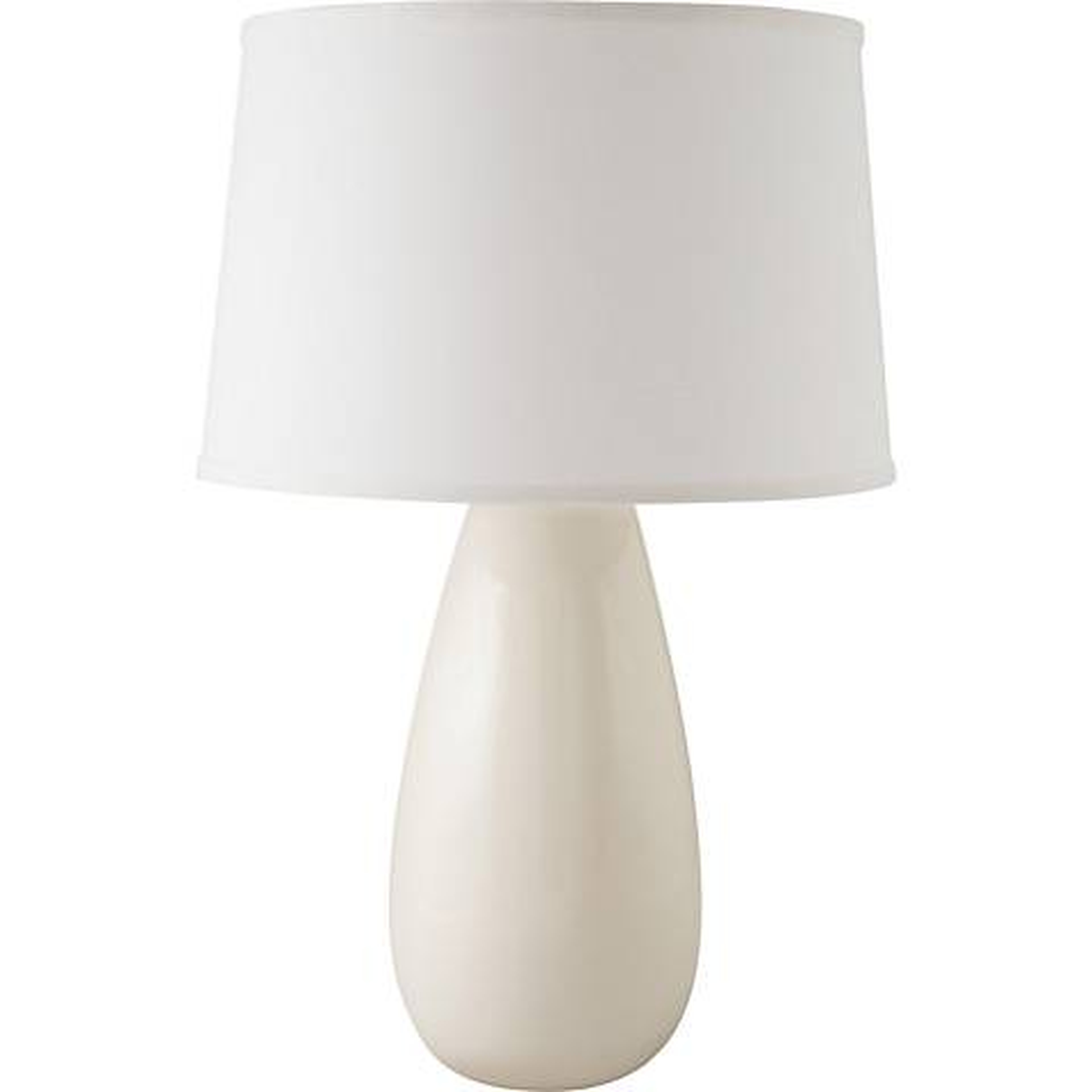 RiverCeramic® Teardrop Gloss White Mini Table Lamp - Lamps Plus