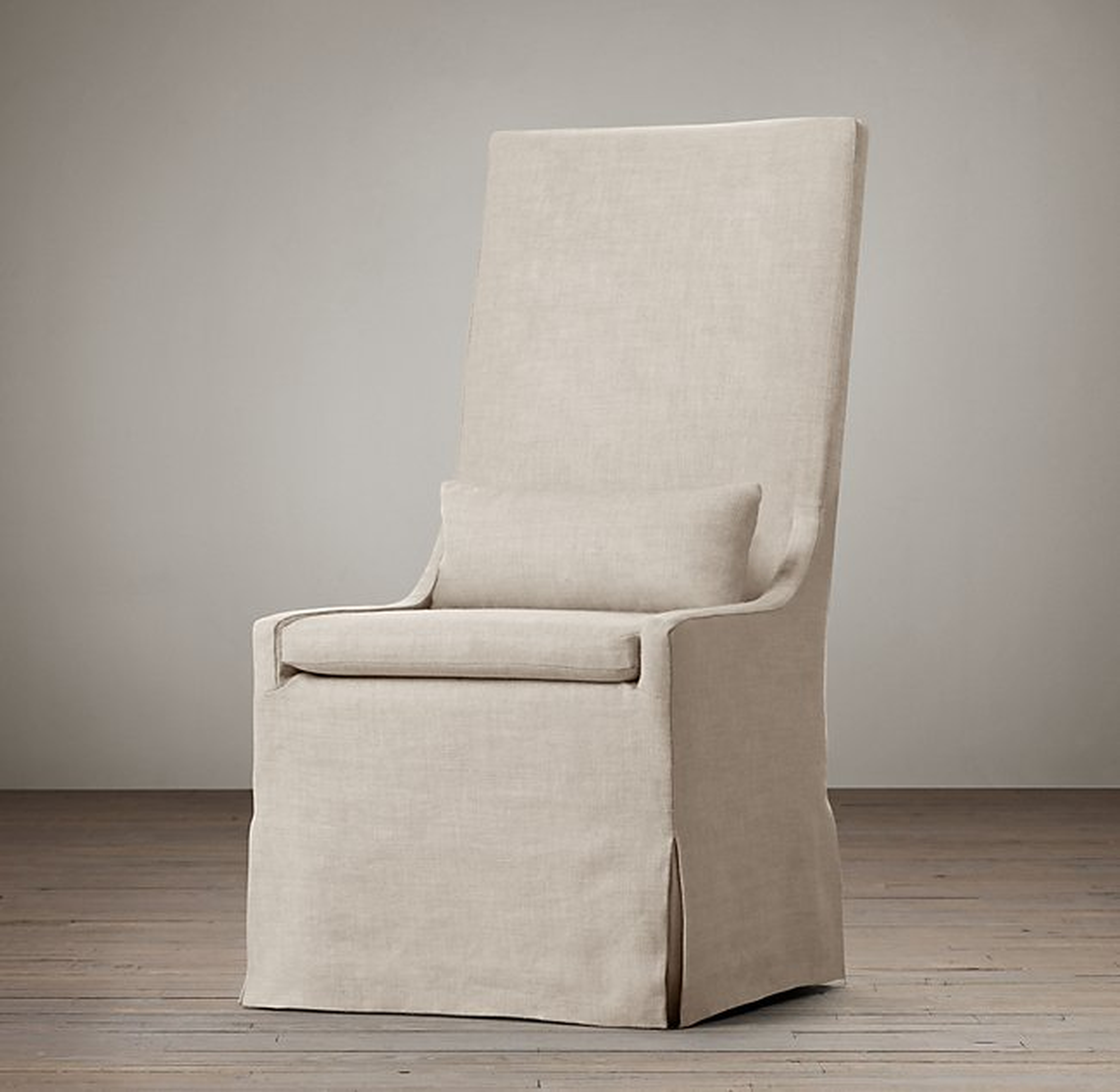 BELGIAN WINGBACK SLIPCOVERED SIDE CHAIR - Belgian linen - Sand - RH