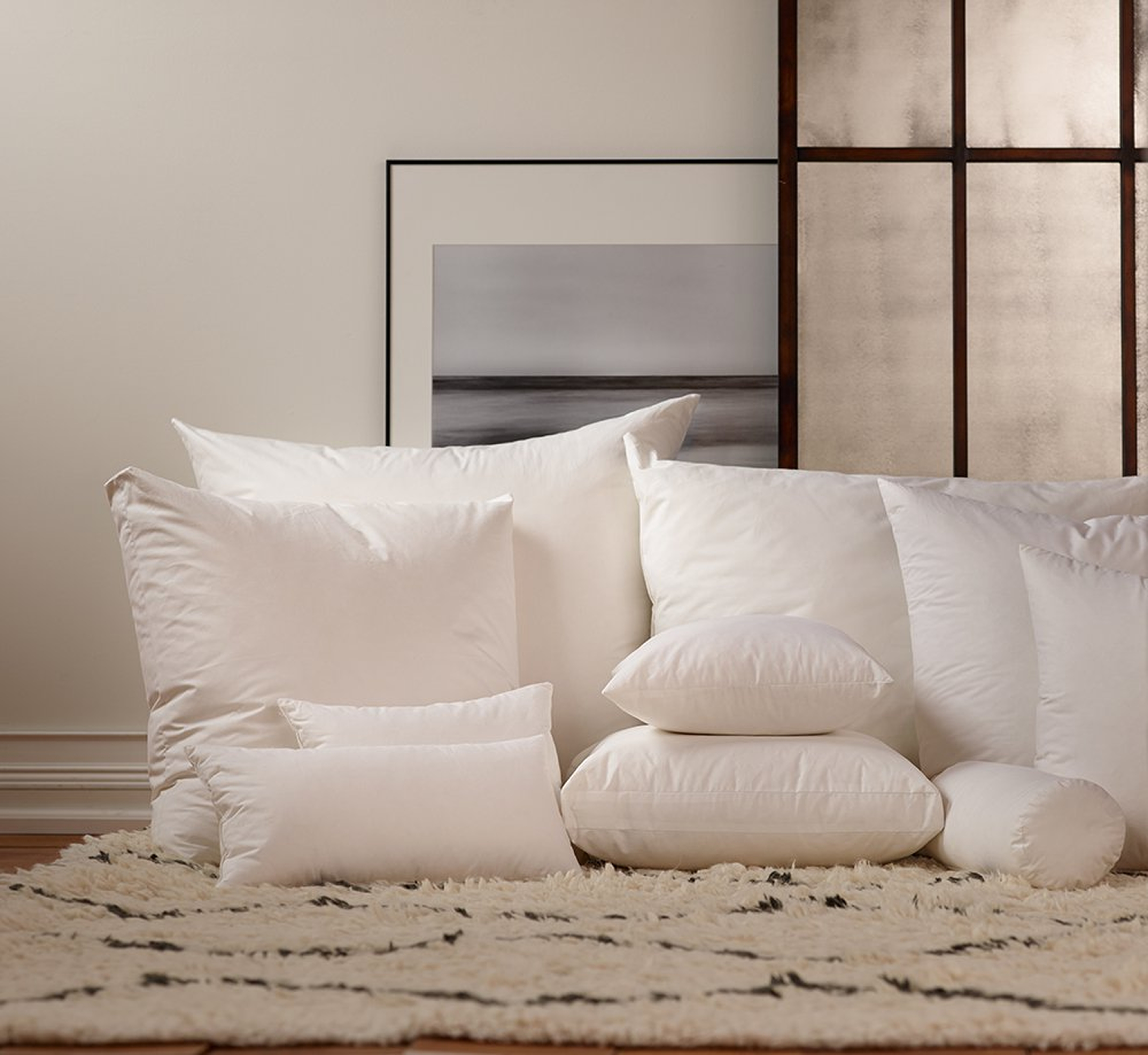 26x26 Down Alternative Decorative Pillow Insert - Havenly Recommended Basic - Noble Feather Co.