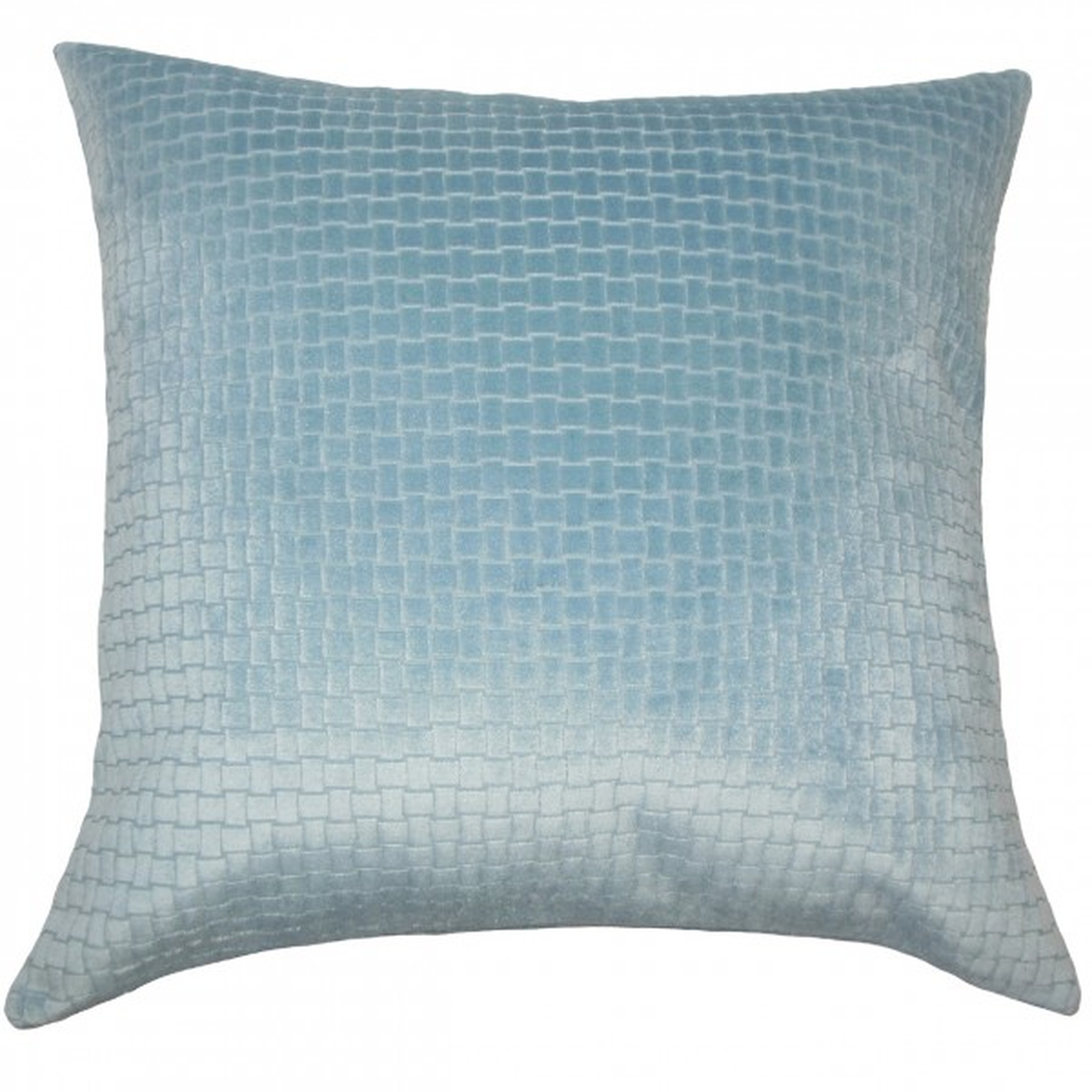 Earleen Solid Pillow Light Blue - 18"x18" with Poly Insert - Linen & Seam