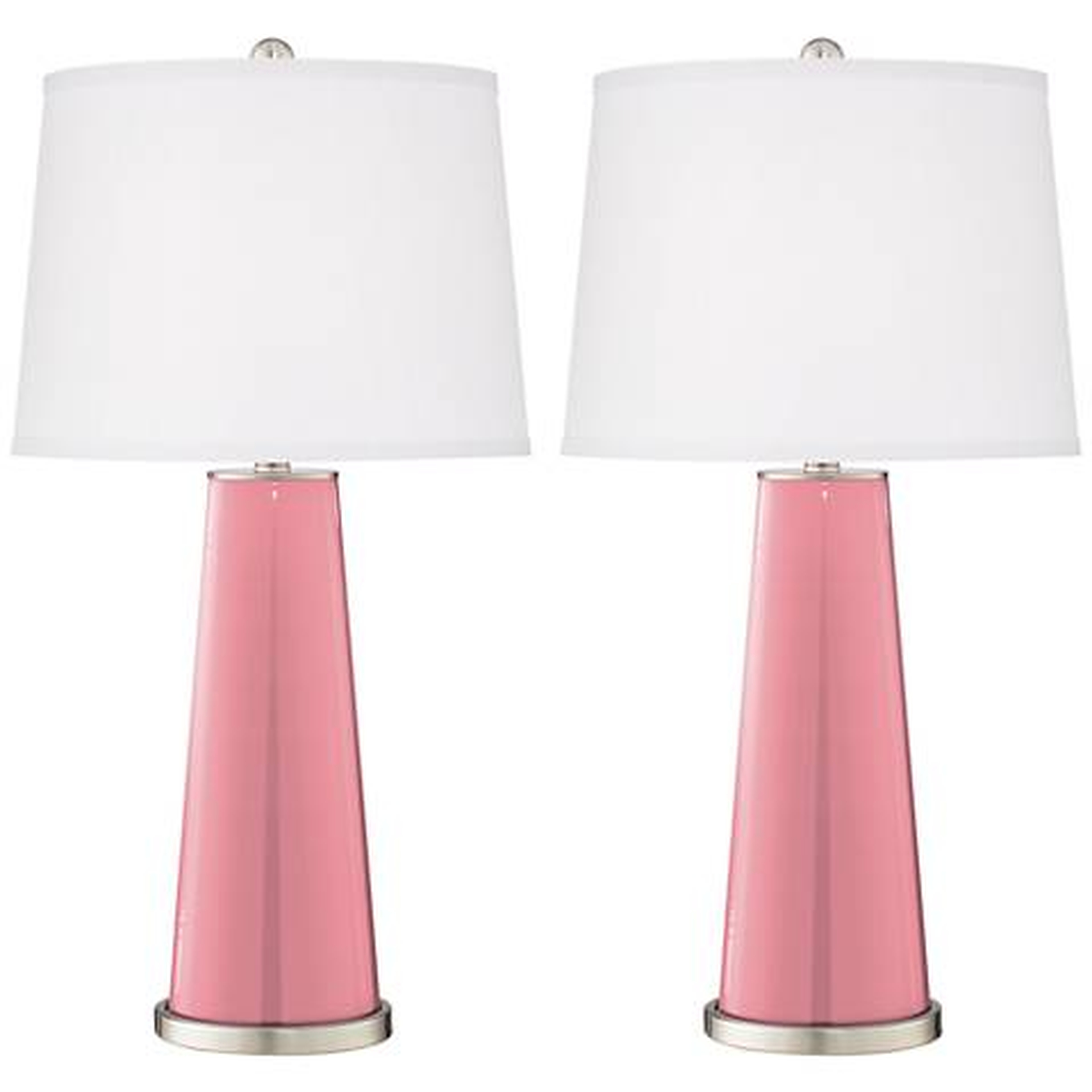 Haute Pink Leo Table Lamp Set of 2 - Lamps Plus