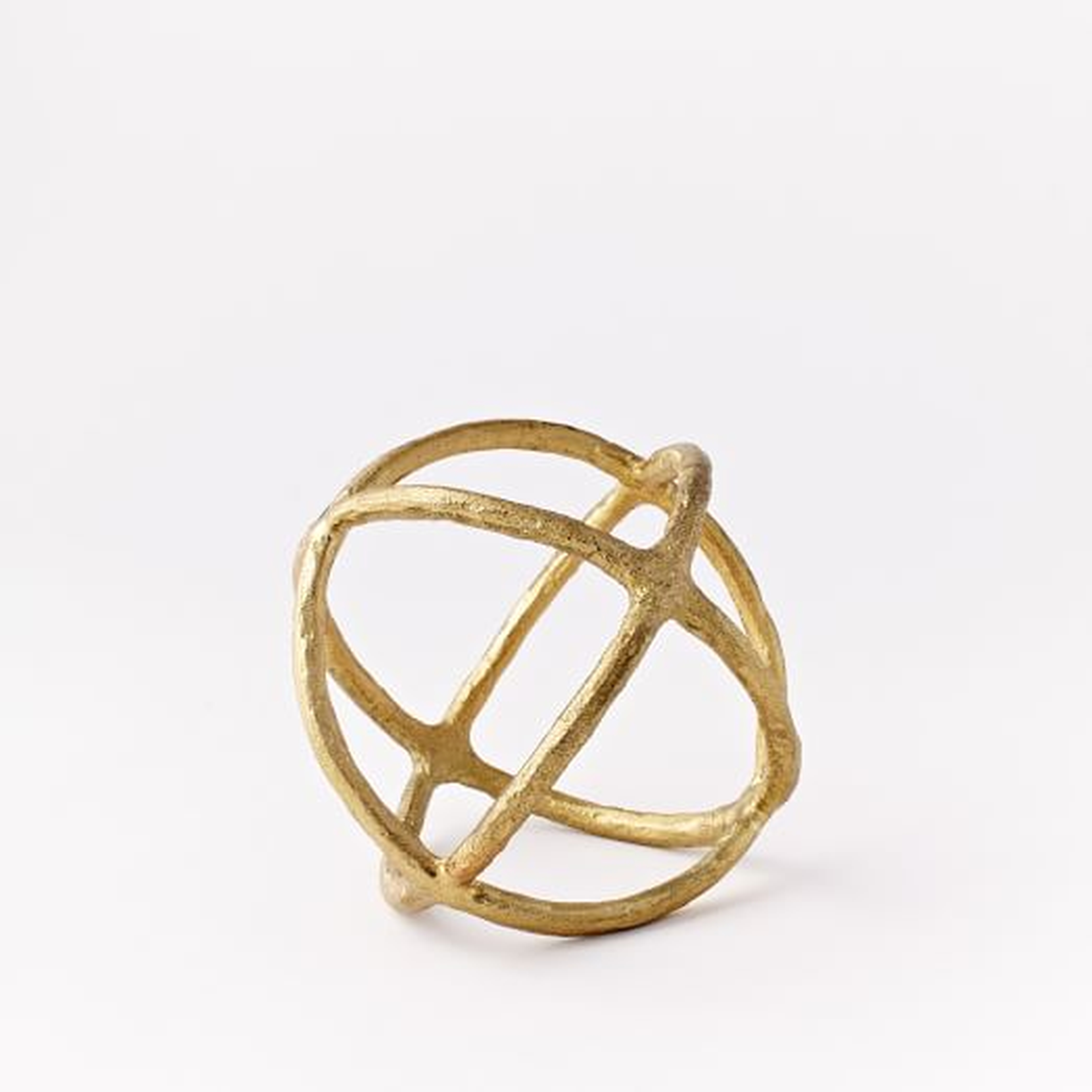 Sculptural Sphere, Brass, Small - West Elm
