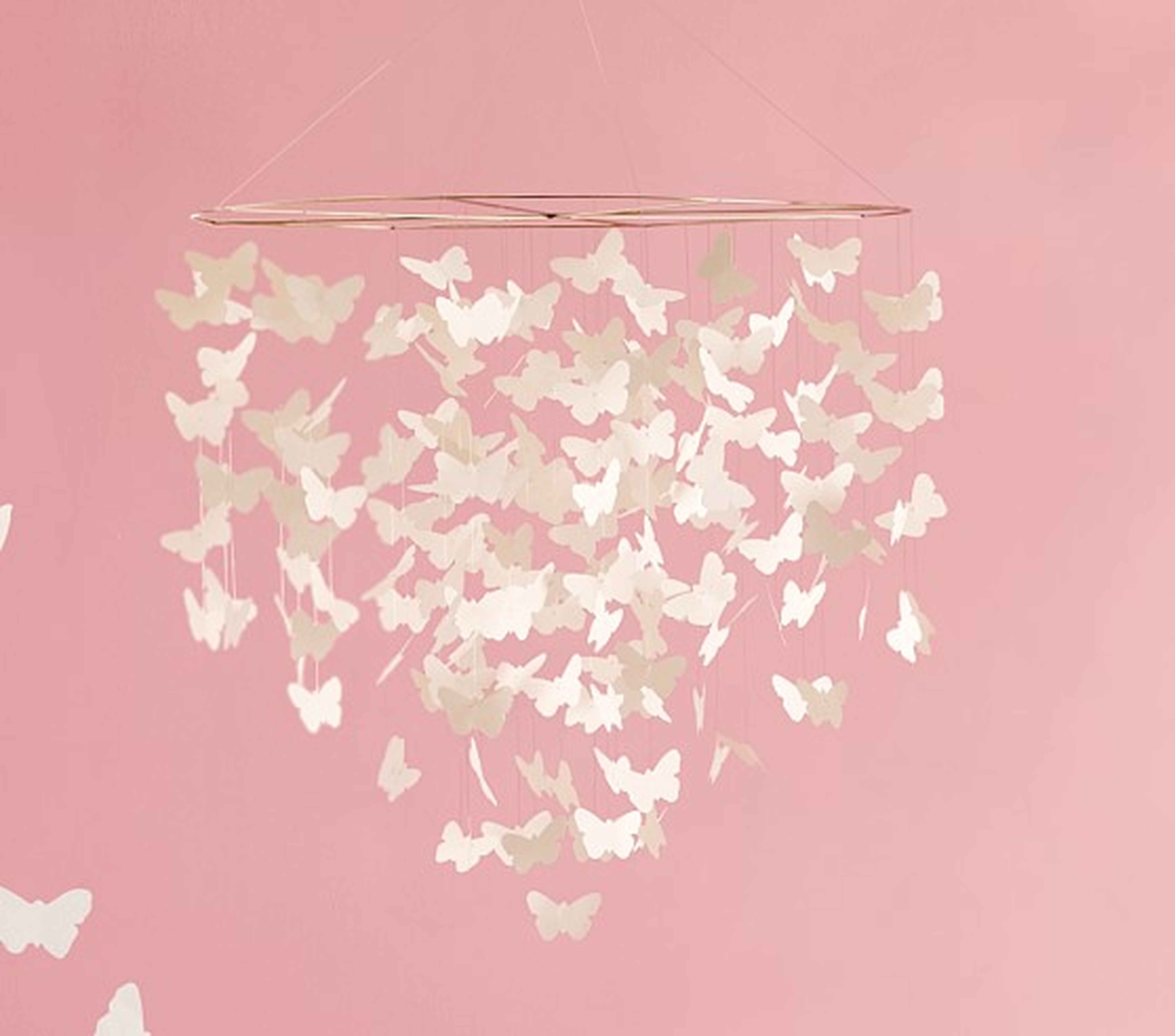 White Butterfly Ceiling Mobile - Pottery Barn Kids