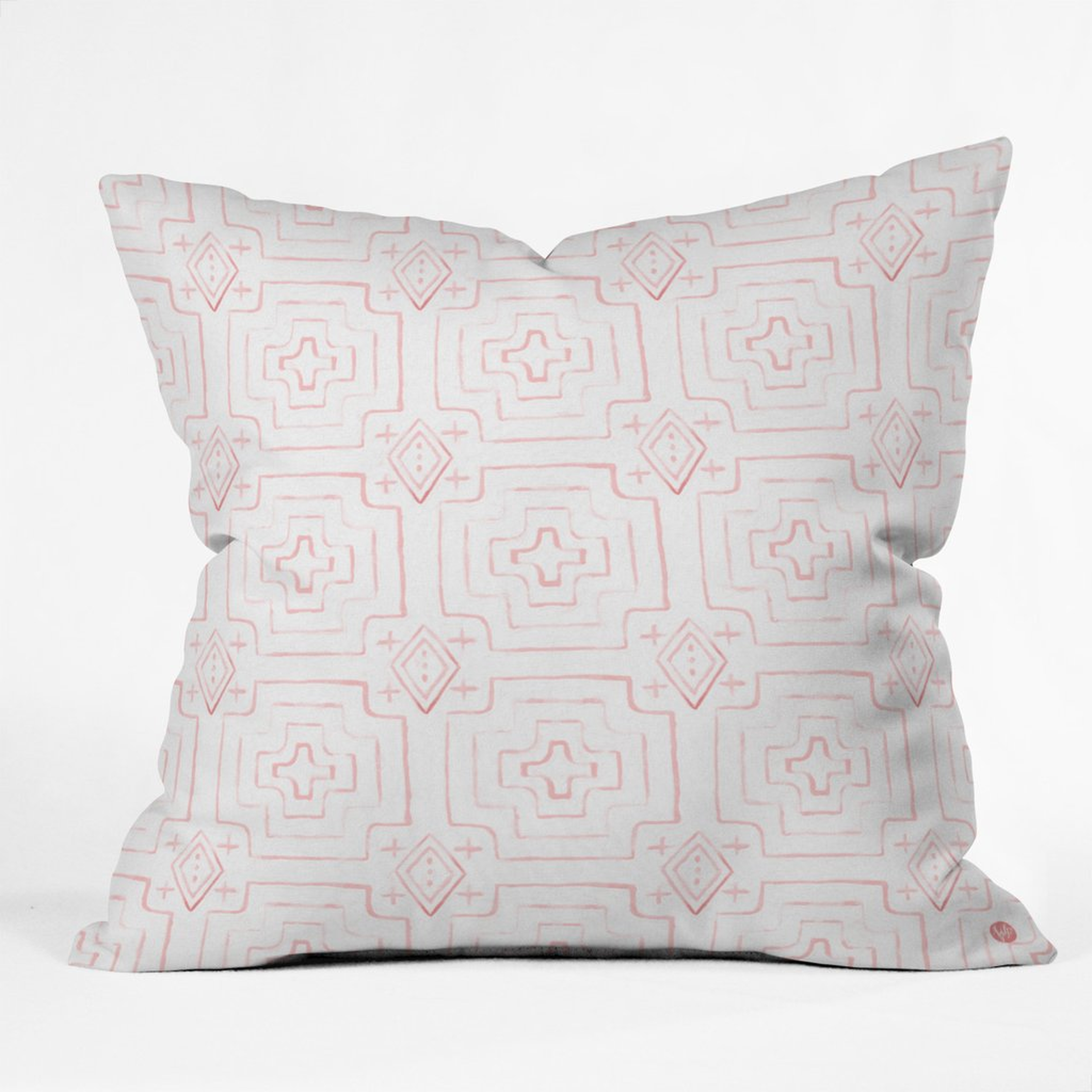 MOROCCAN MOOD ROSE Throw Pillow - 20" x 20" - Polyester insert - Wander Print Co.