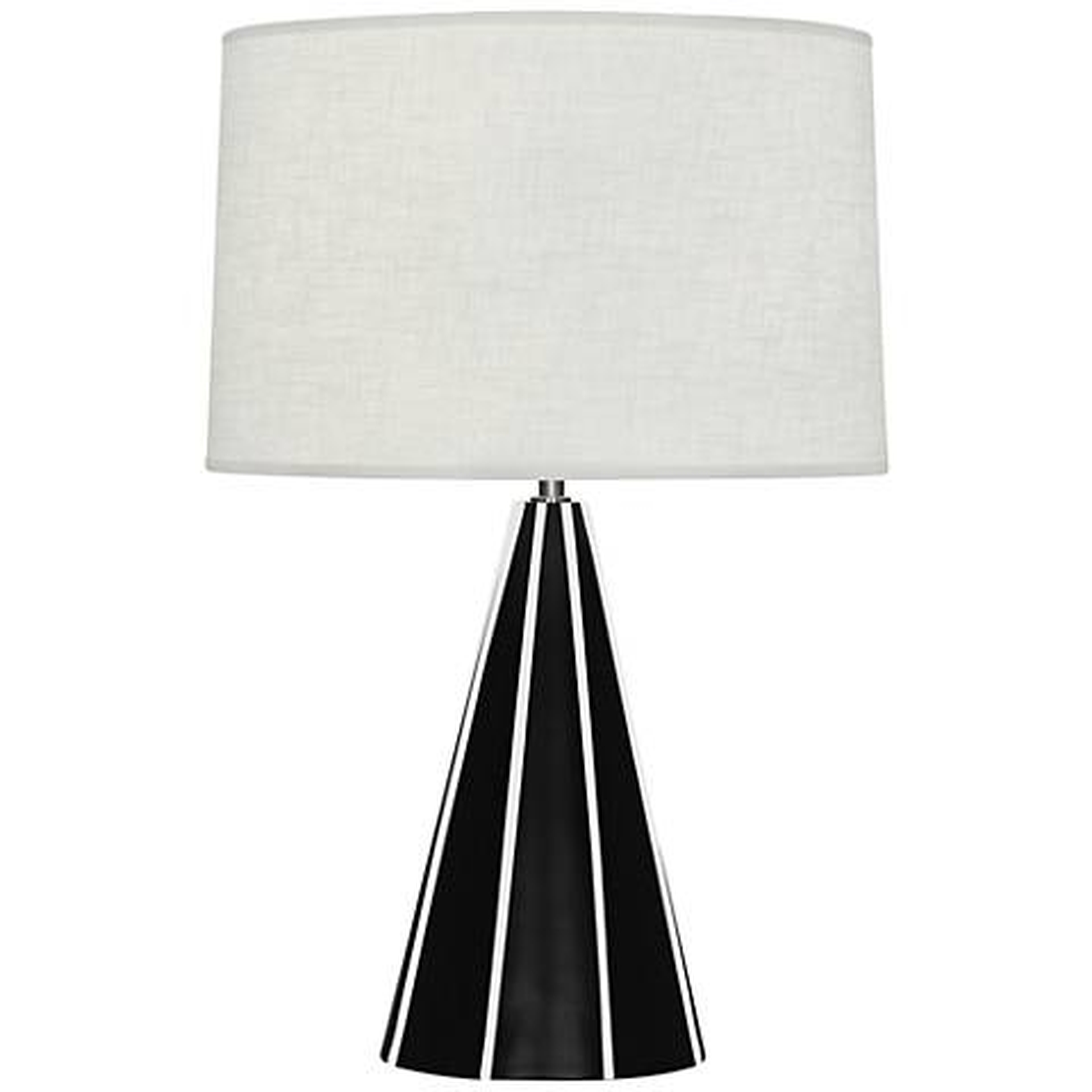 Robert Abbey Monique Matte Black and White Table Lamp - Lamps Plus