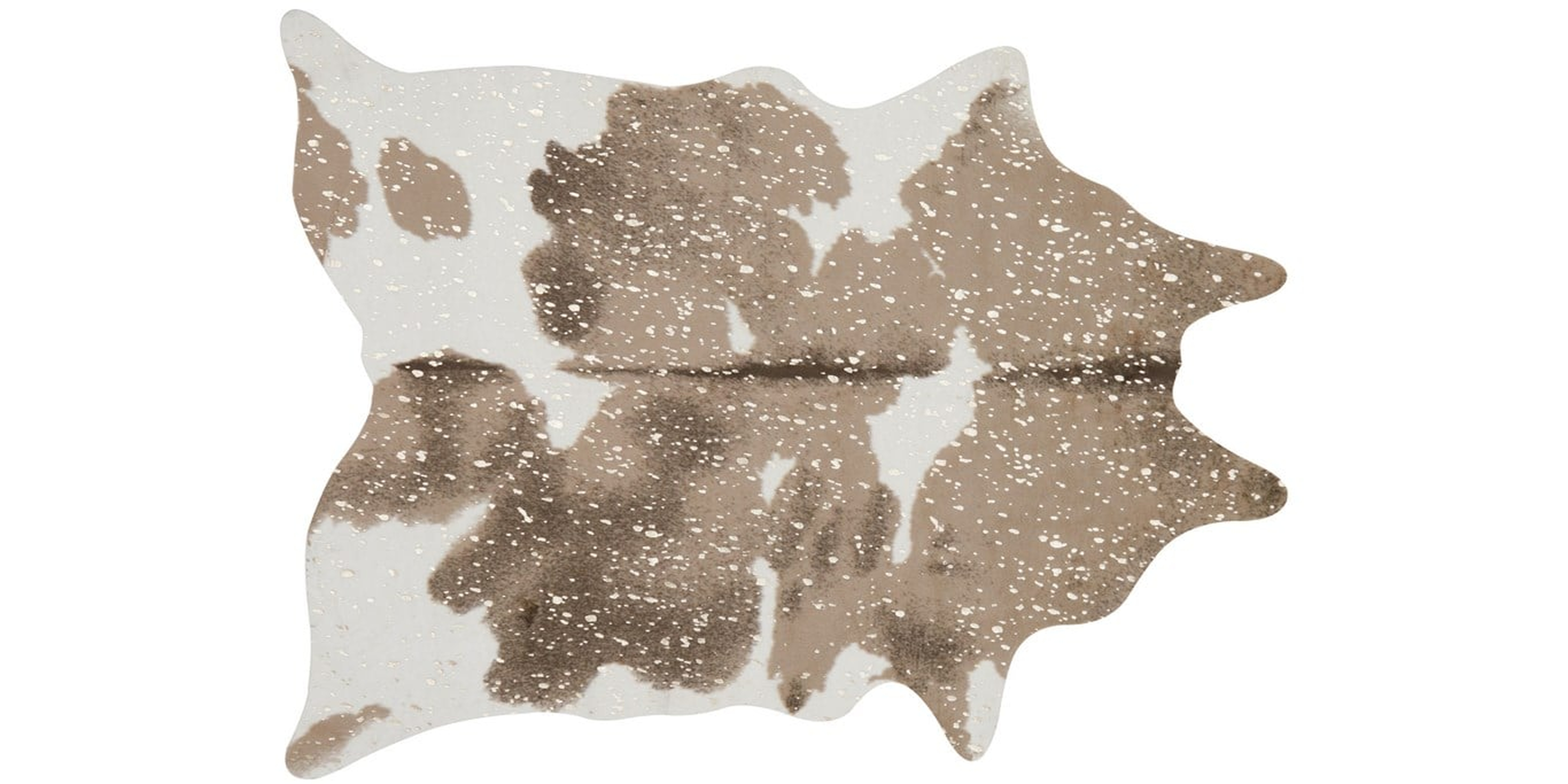 Faux Cowhide Rug, Taupe & Champagne, 5' X 6'6" - Loloi II