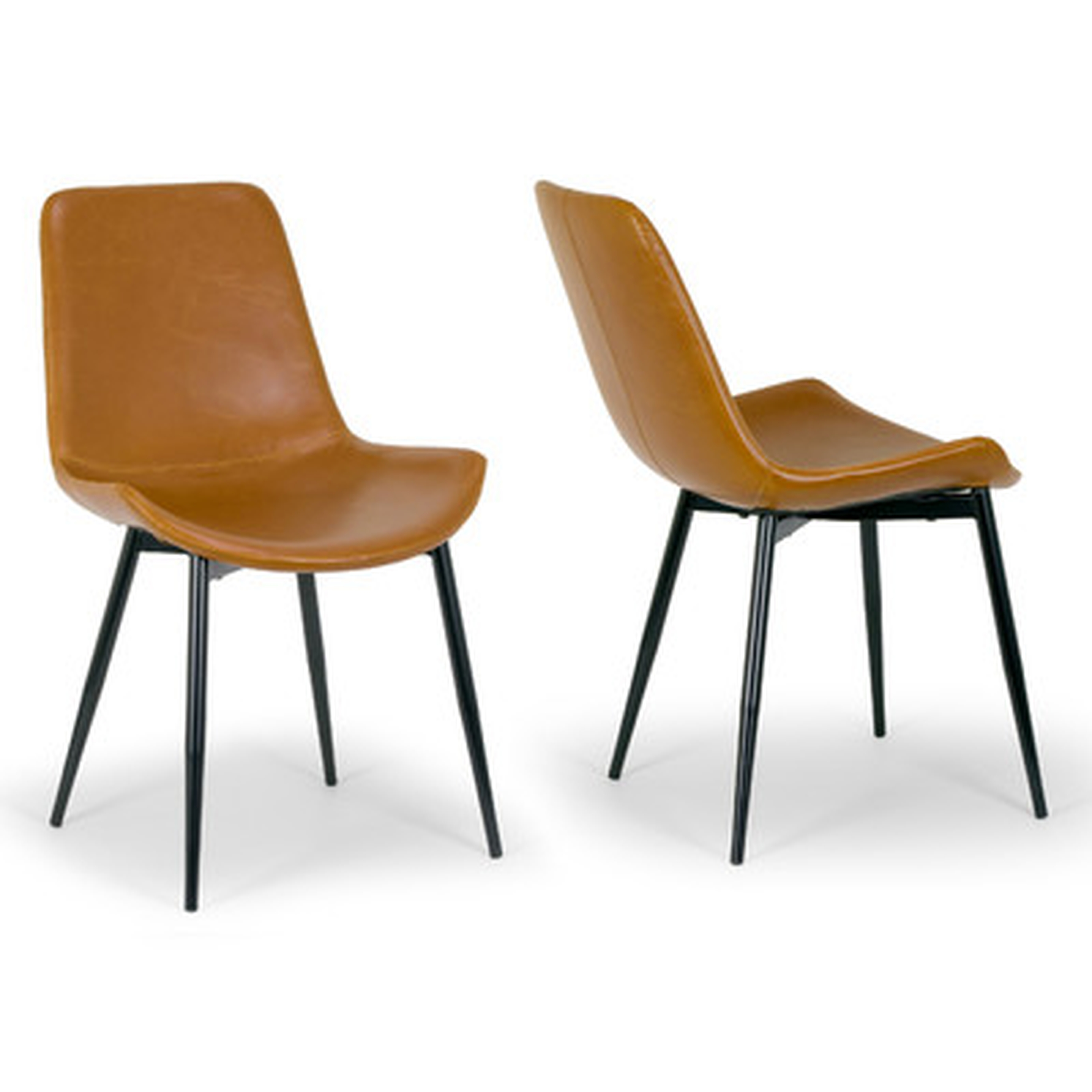 Alary Faux Leather Modern Side Chair - Set of 2 - Wayfair