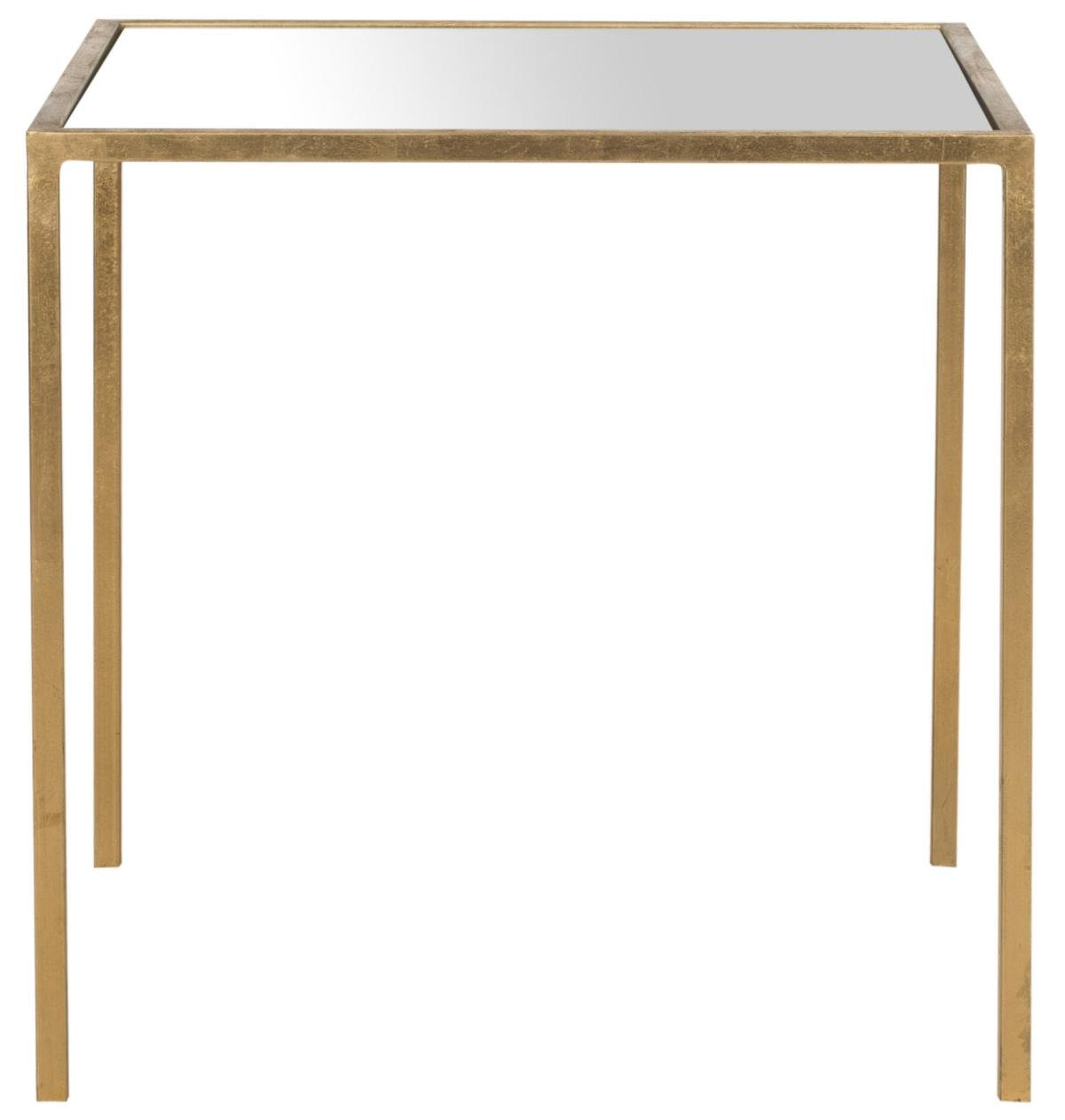 Kiley Mirror Top Accent Table - Gold - Safavieh - Safavieh