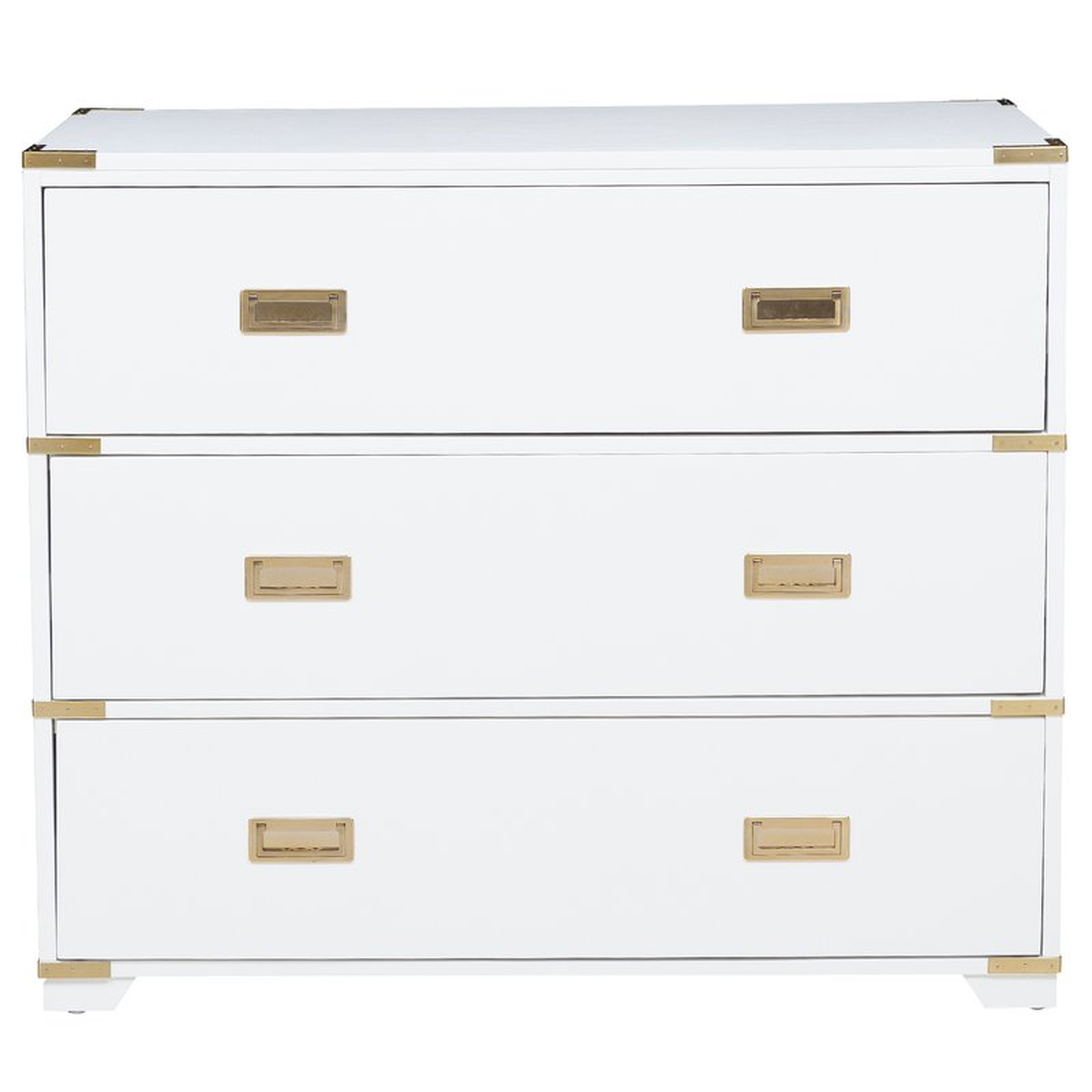 Vita Campaign Style 3 Drawer Accent Chest - Wayfair