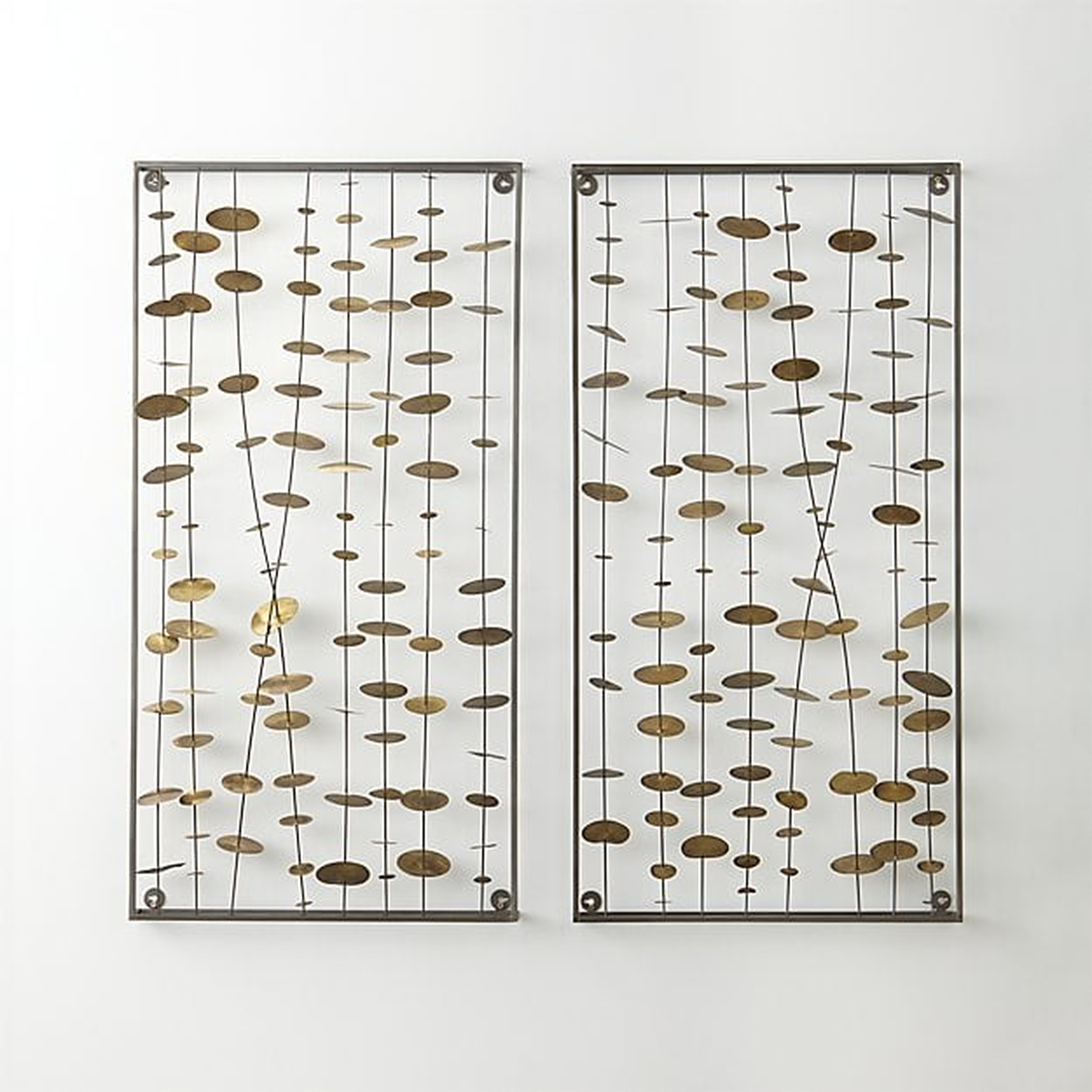 Chimes Metal Wall Sculptures, Set of 2 - Crate and Barrel
