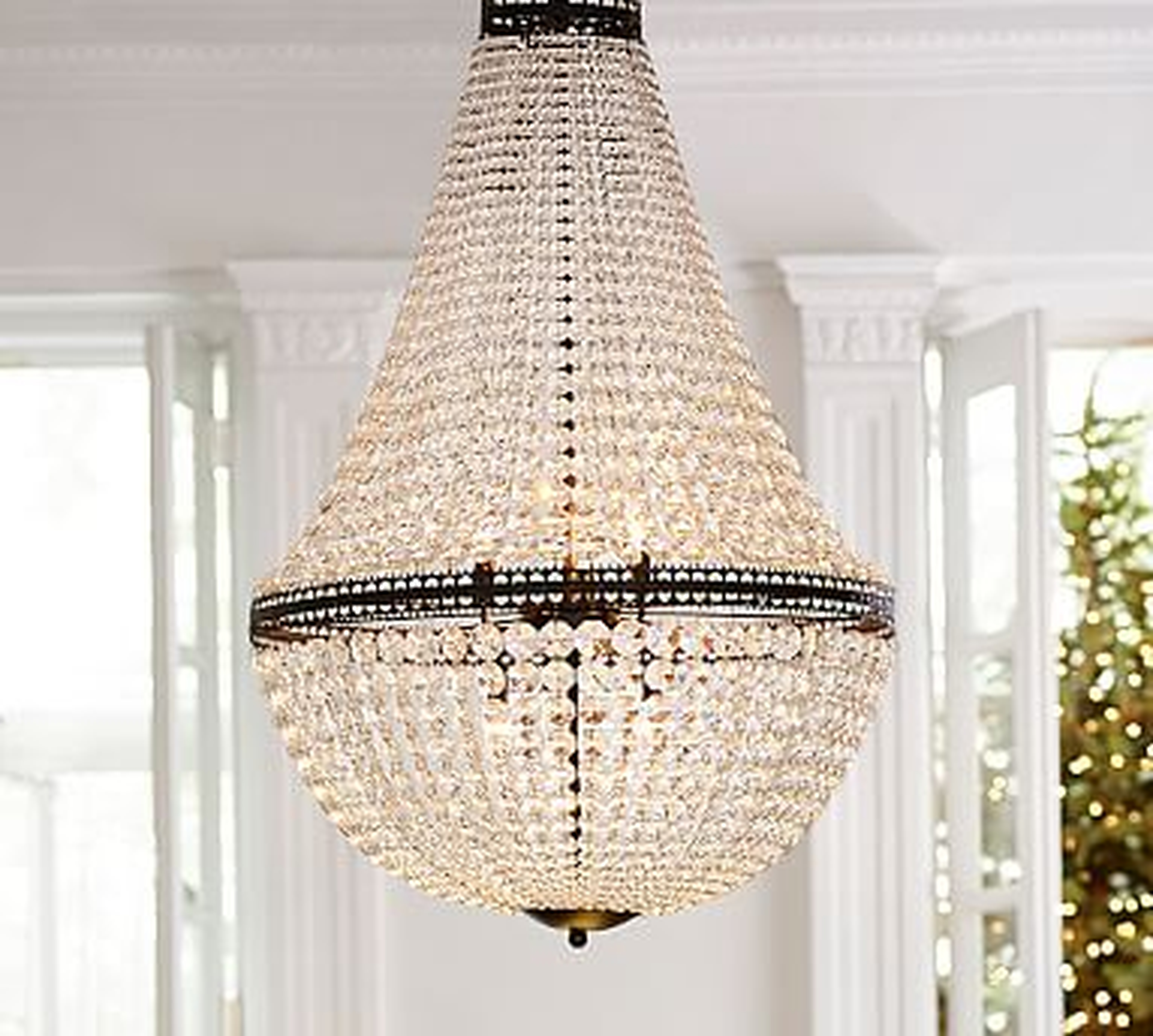 Mia Faceted-Crystal Chandelier - Large - Pottery Barn
