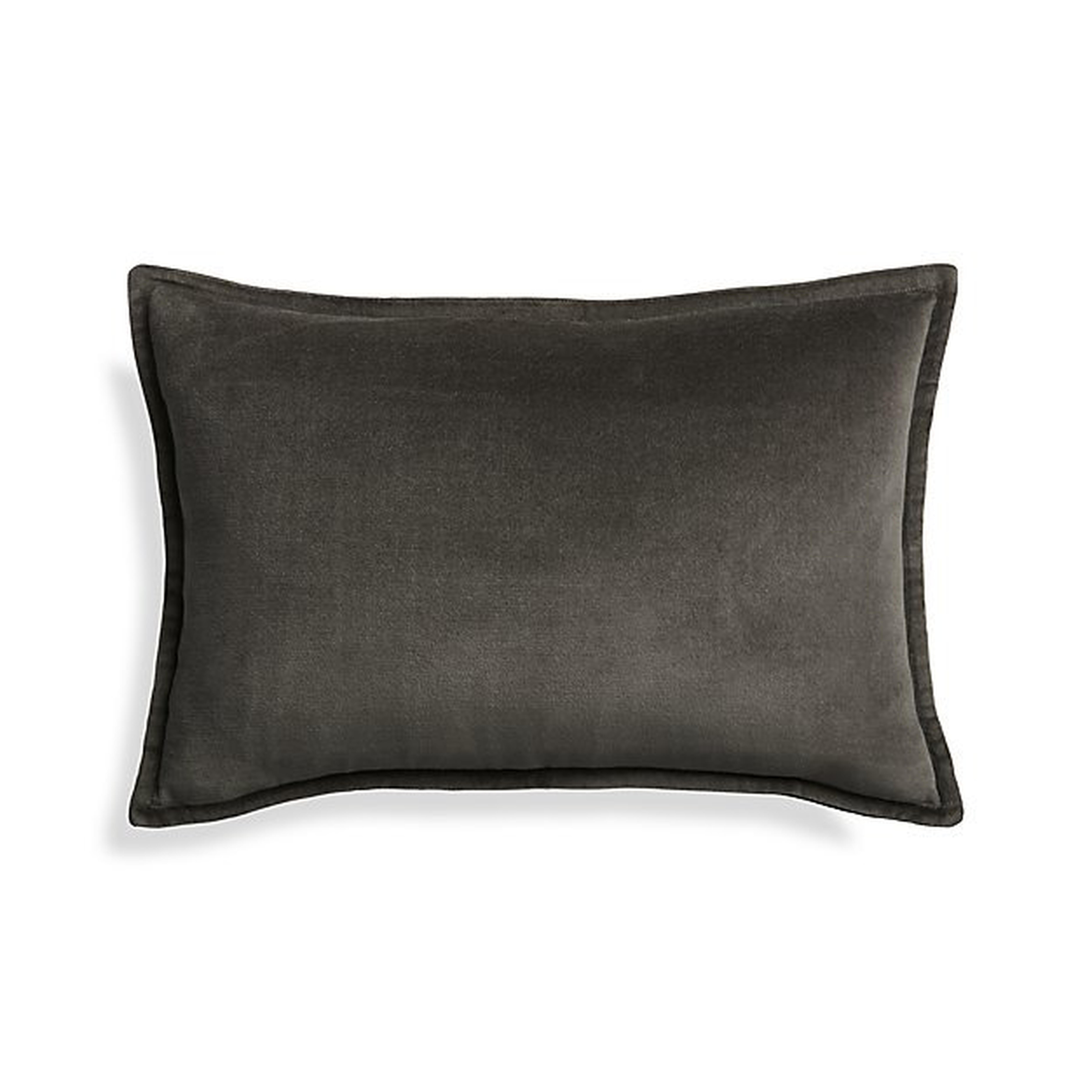 Brenner Grey 18"x12" Pillow - Crate and Barrel