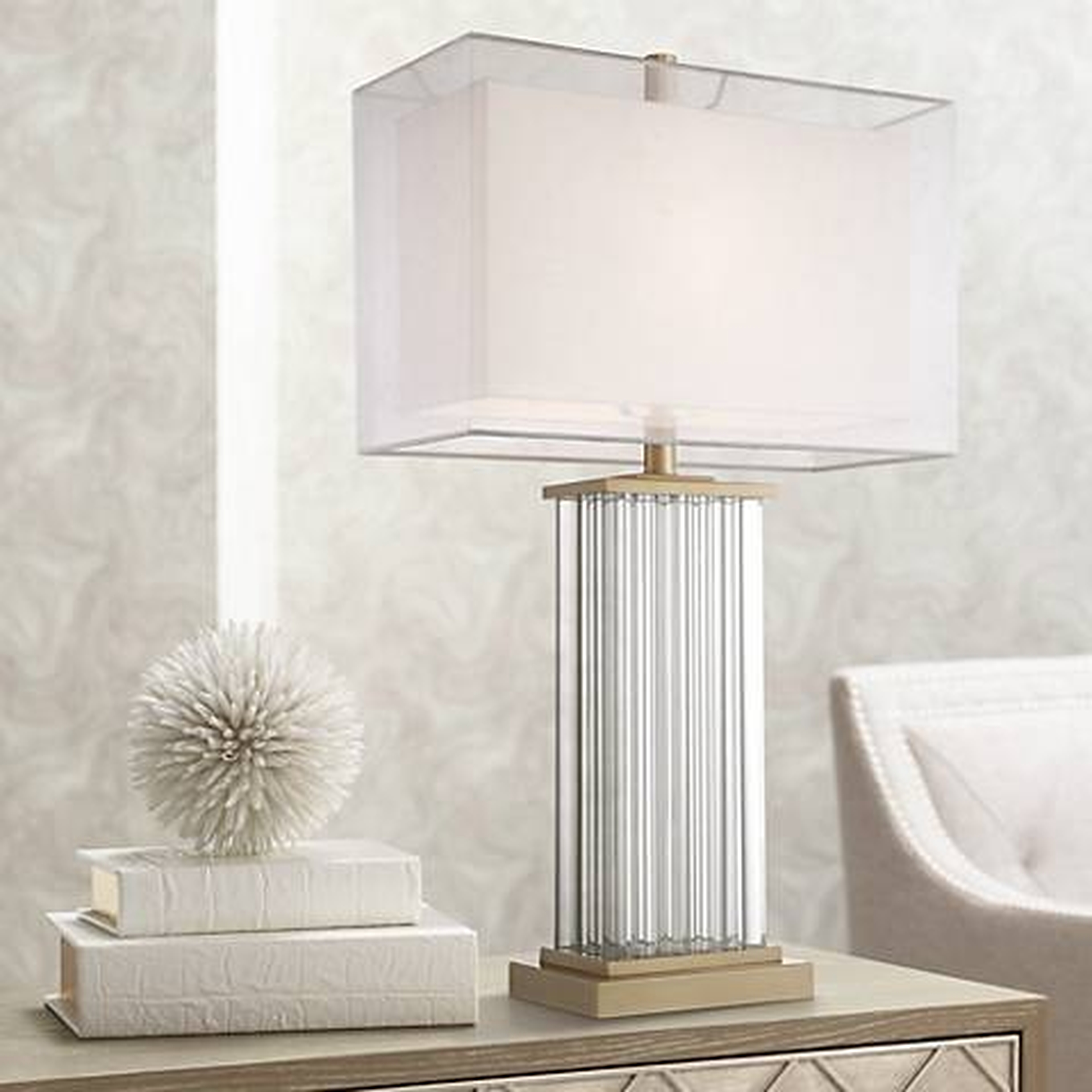 Vienna Full Spectrum Darcia Double Shade Crystal Table Lamp - Lamps Plus