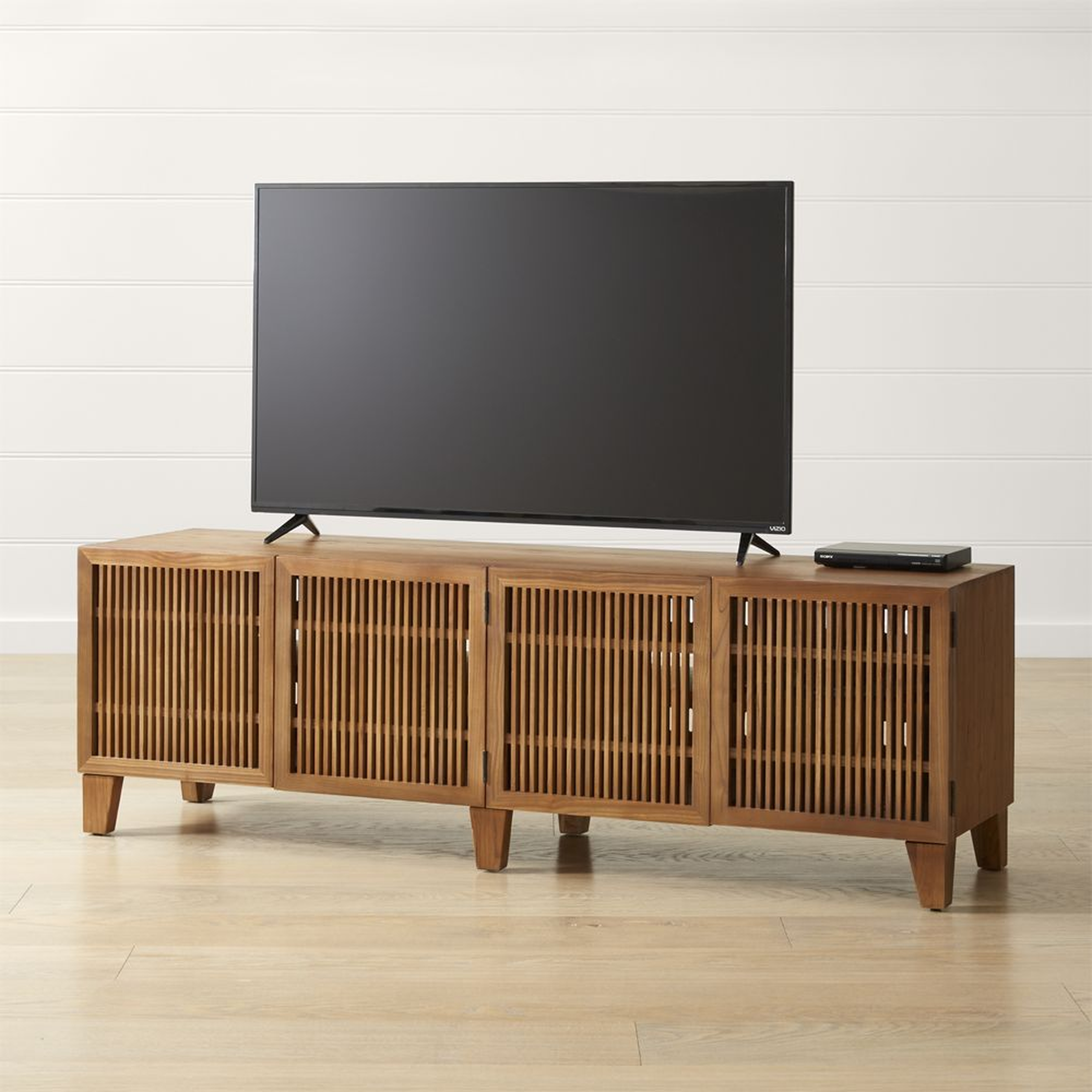 Marin Natural 75.25" Storage Media Console - Crate and Barrel
