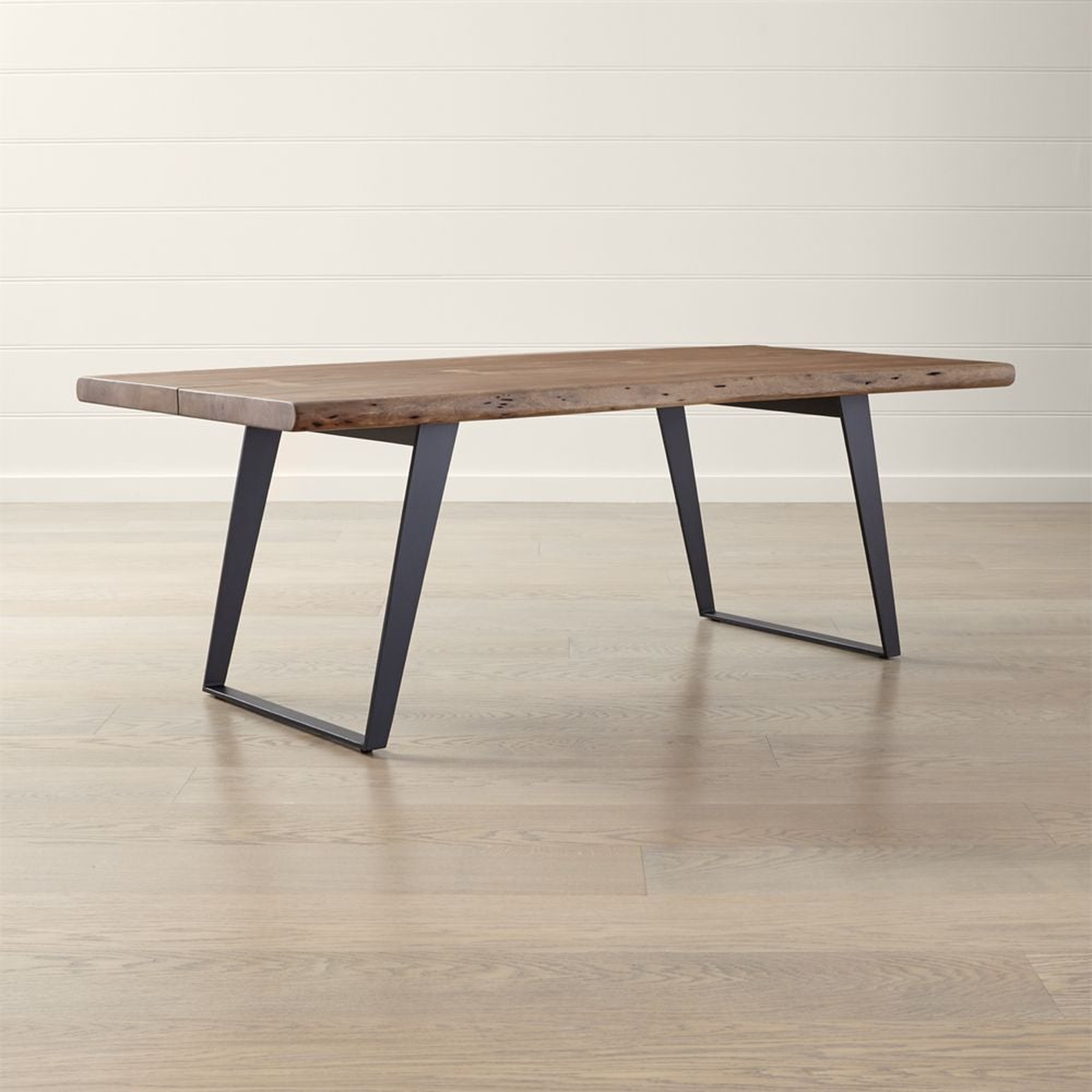Yukon 80" Warm Acacia Live Edge Solid Wood Dining Table - Crate and Barrel