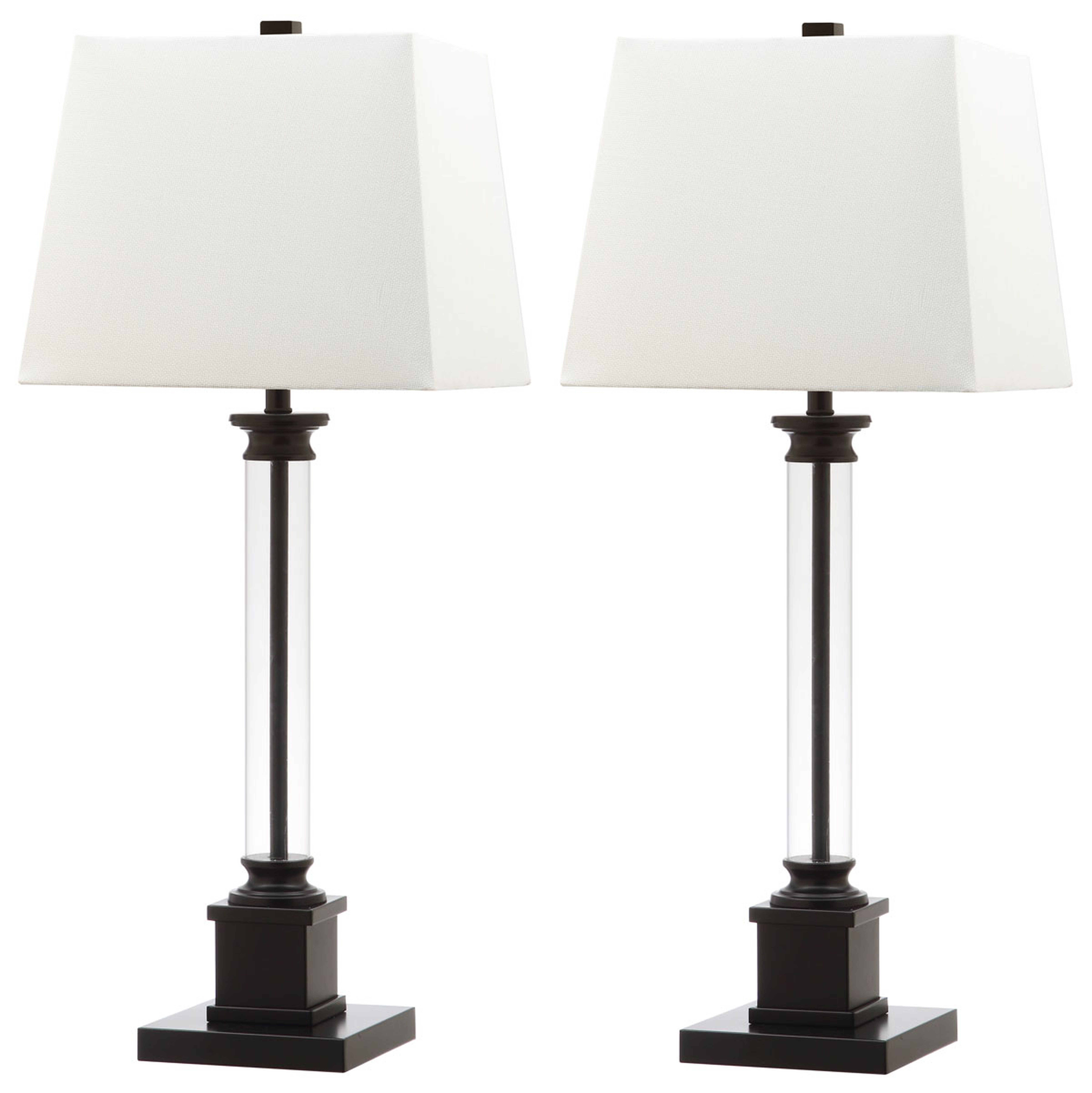 Davis 30.5-Inch H Table Lamp - Black/Clear - Safavieh - Arlo Home