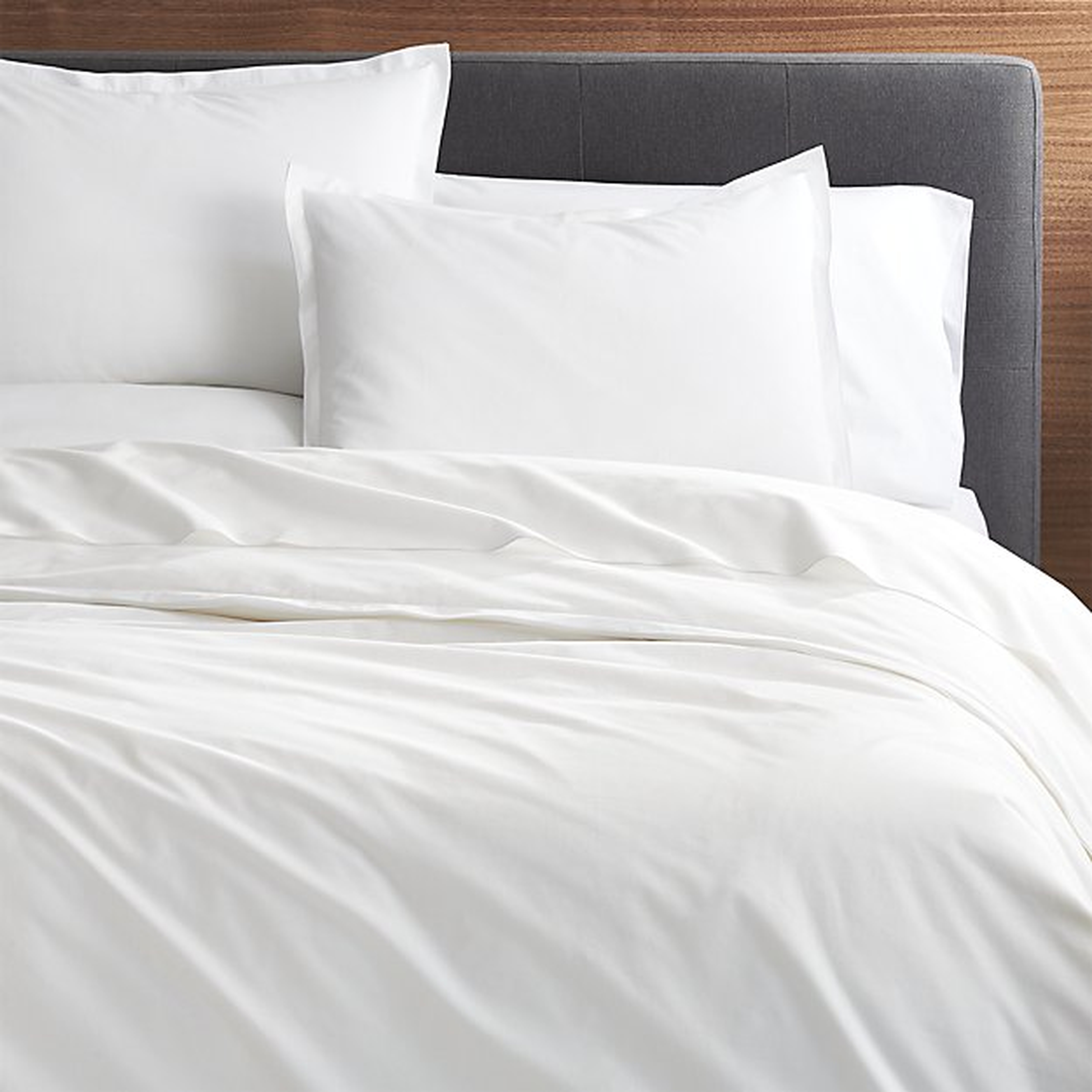 Belo White King Duvet Cover - Crate and Barrel