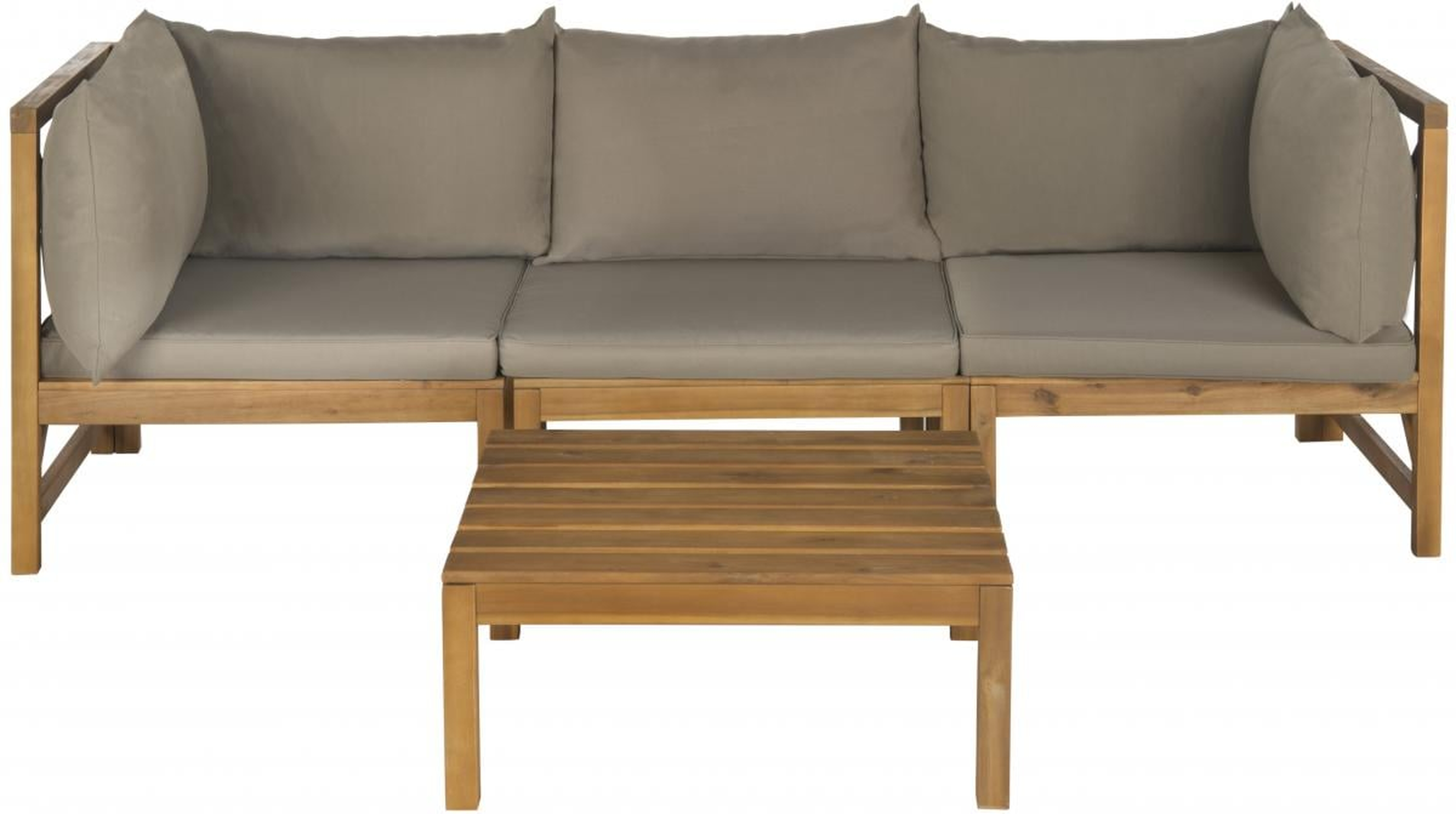 Lynwood Modular Outdoor Sectional - Natural/Taupe - Safavieh - Safavieh