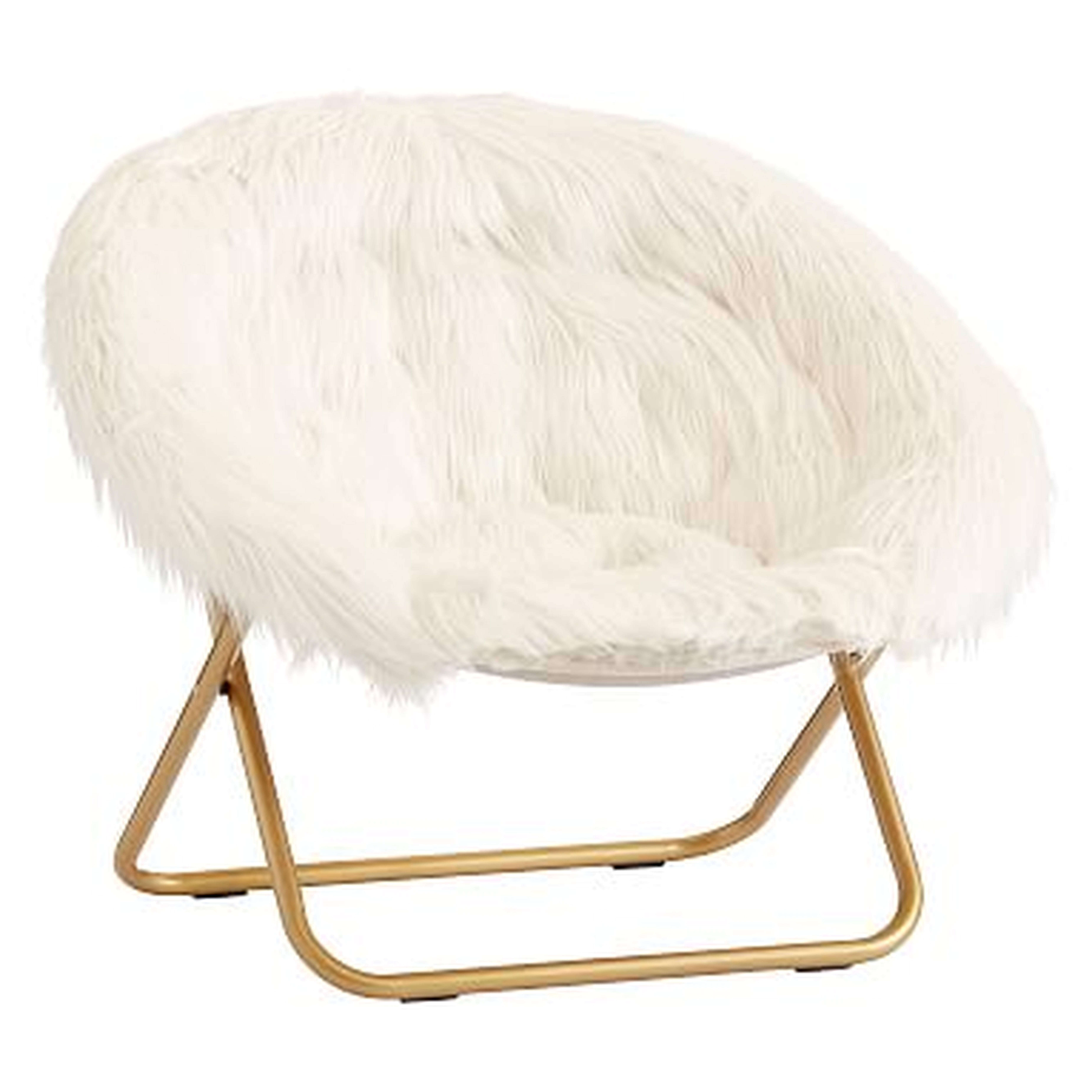 Himalayan Ivory Faux-Fur Hang-A-Round Chair - Pottery Barn Teen