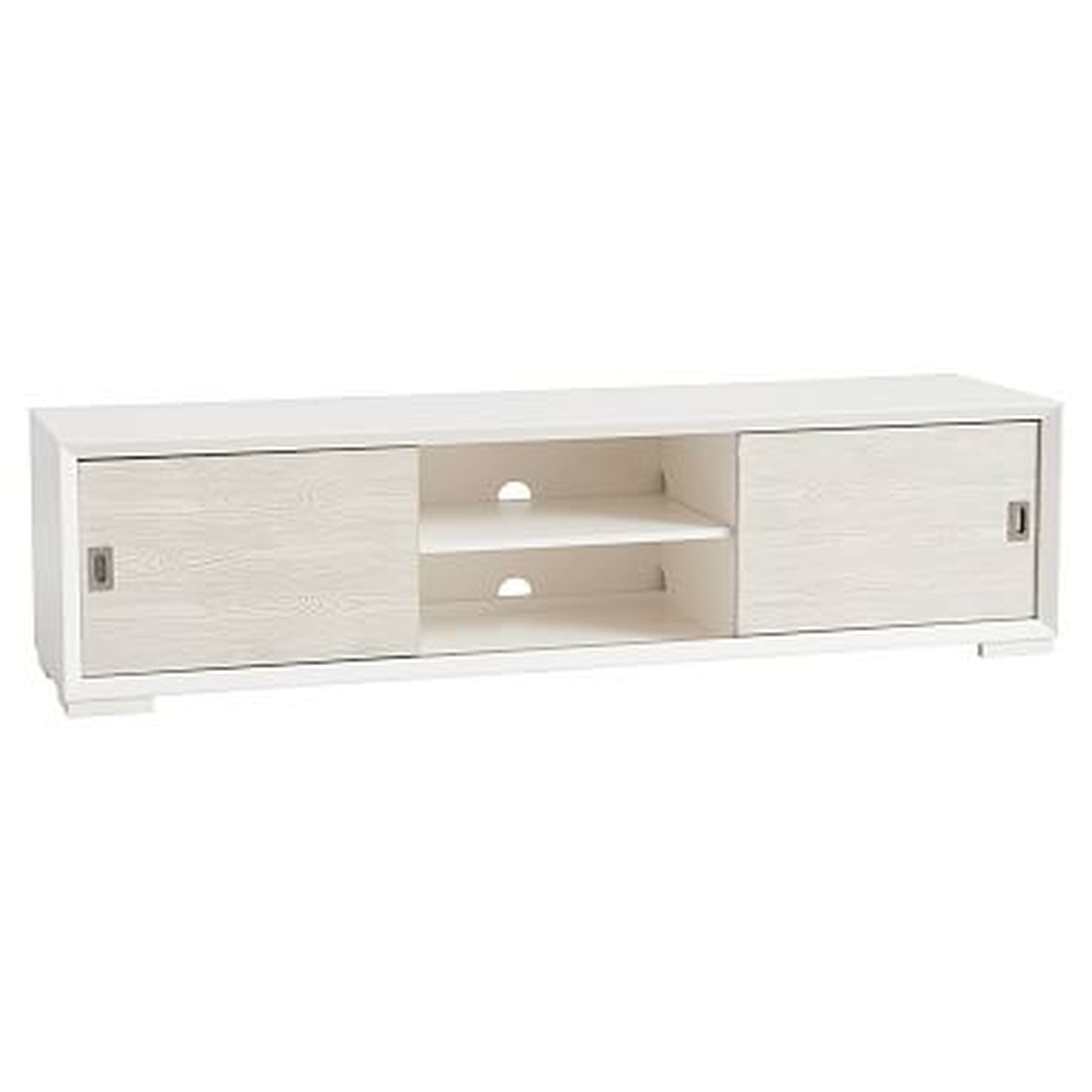 Callum Media Console, Water-Based Simply White/ Weathered White - Pottery Barn Teen