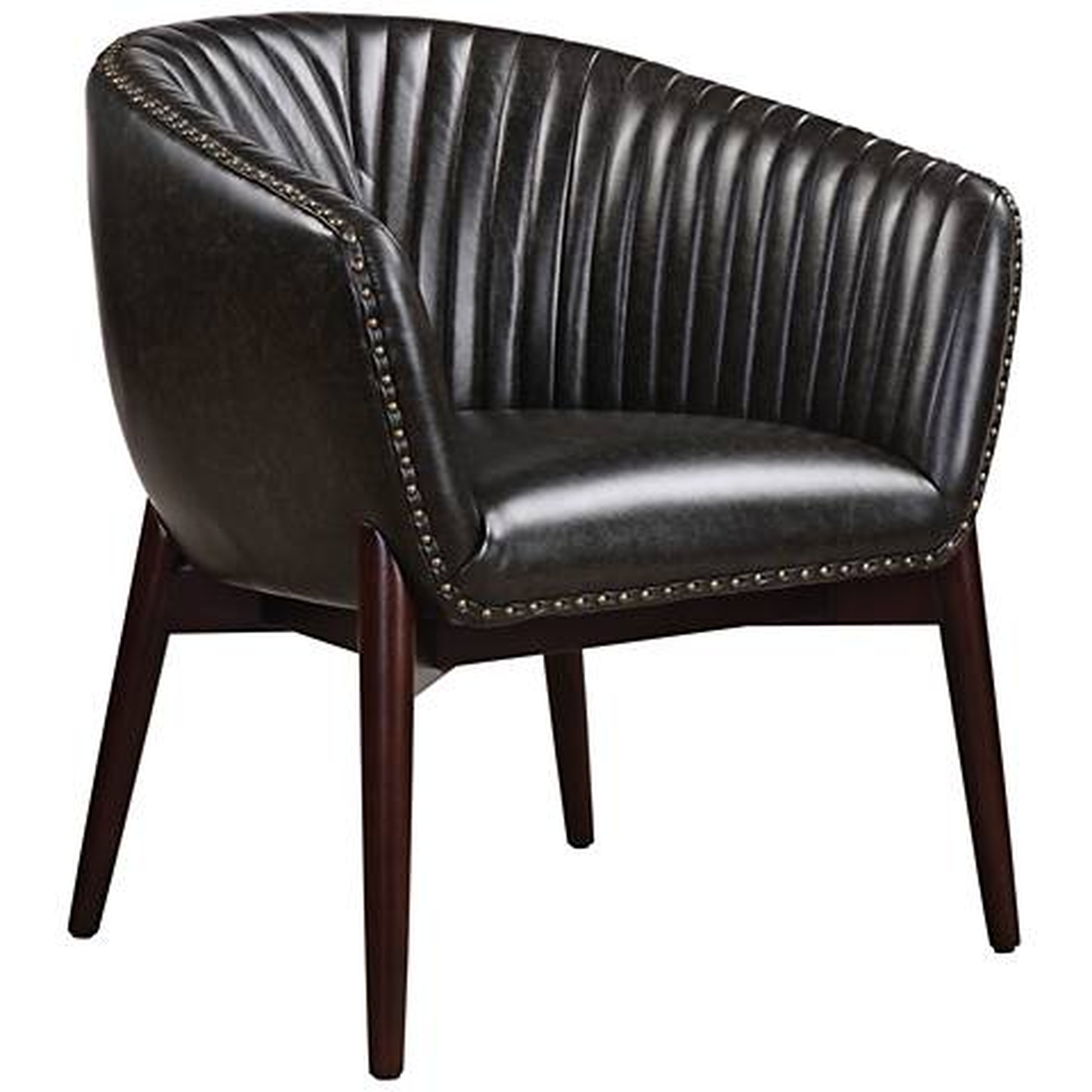 Anders Onyx Faux Leather Accent Chair - Hudsonhill Foundry