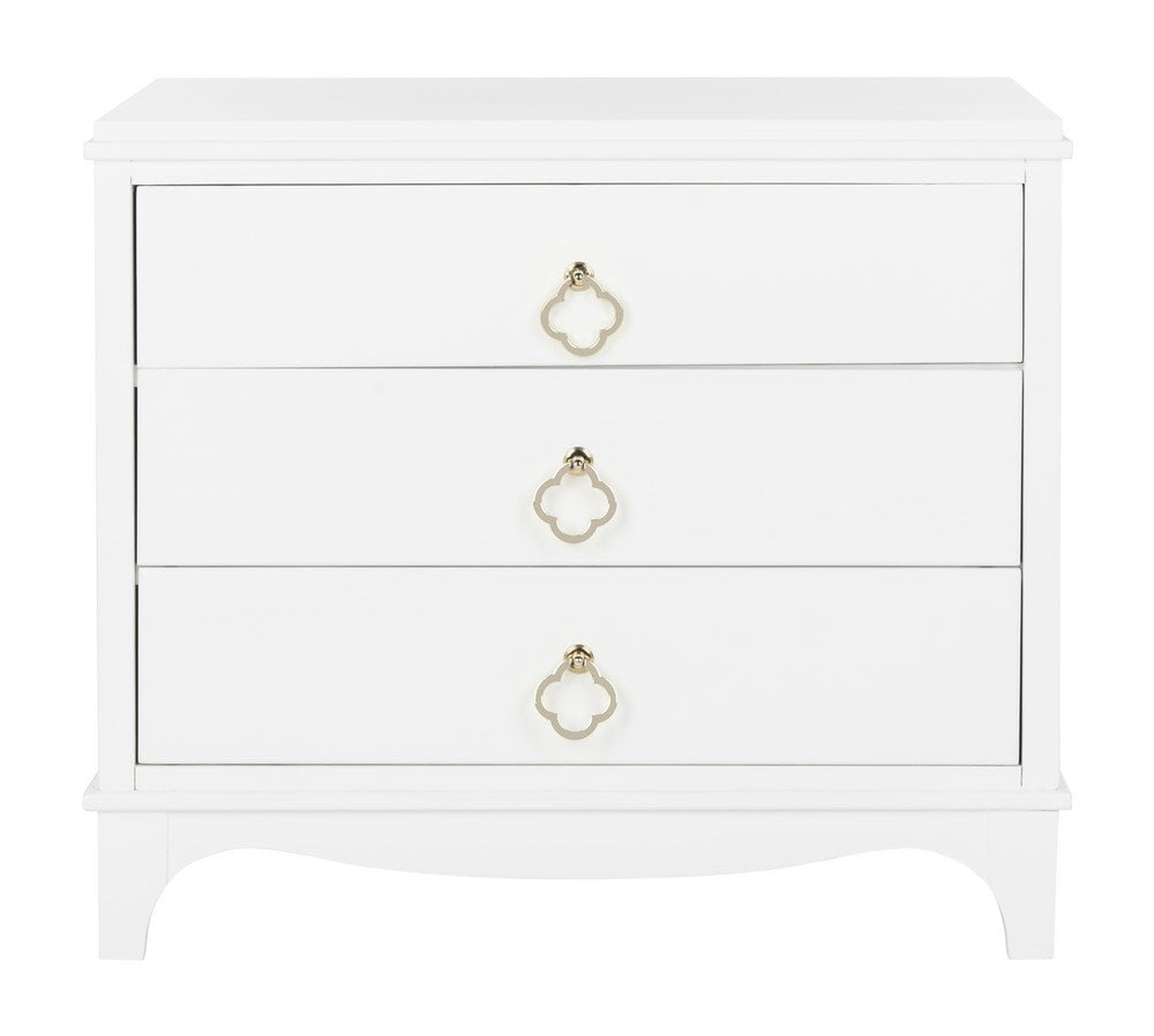 Hannon 3 Drawer Contemporary Nightstand - Arlo Home