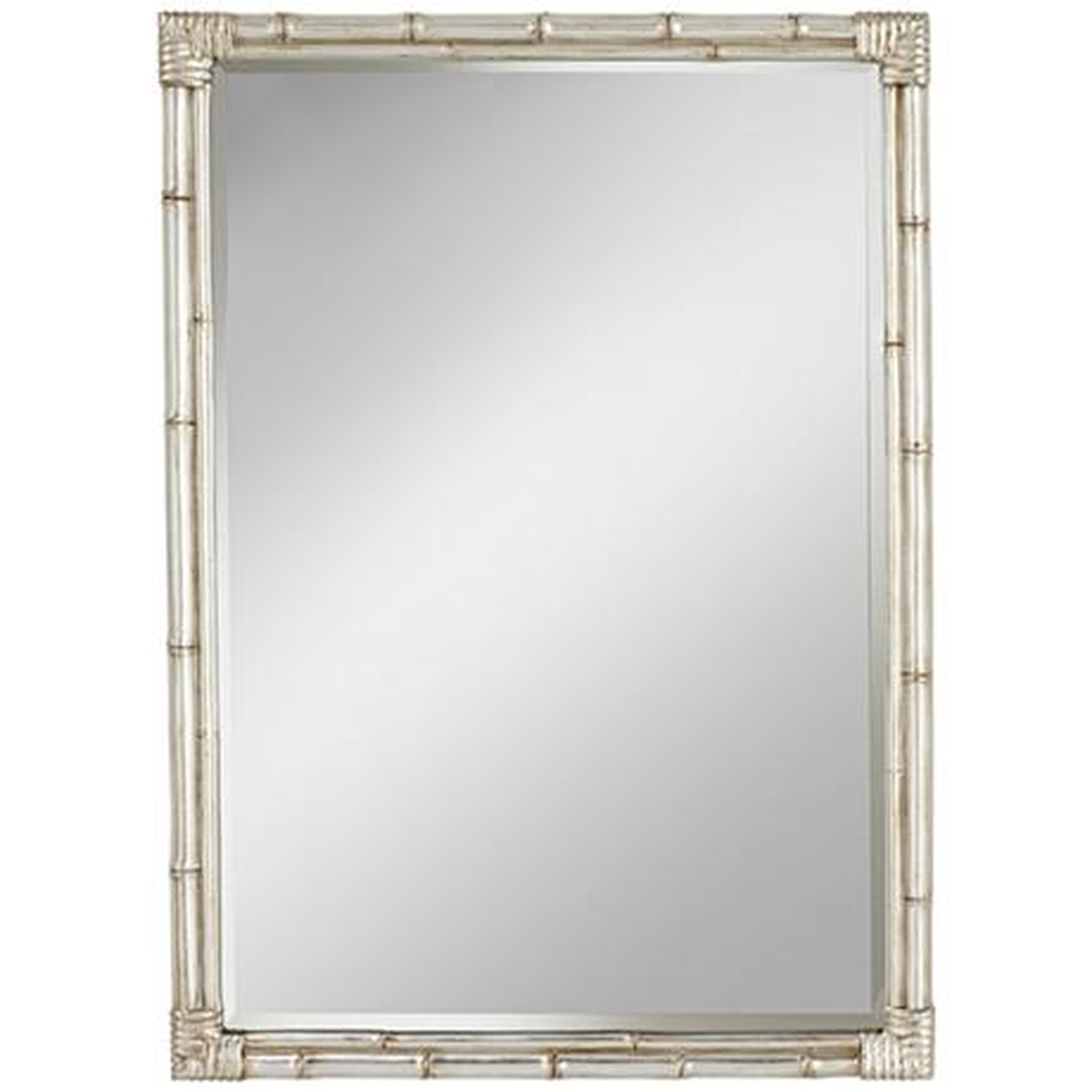 Bamboo Silver 31" x 43" Rectangle Wall Mirror - Lamps Plus