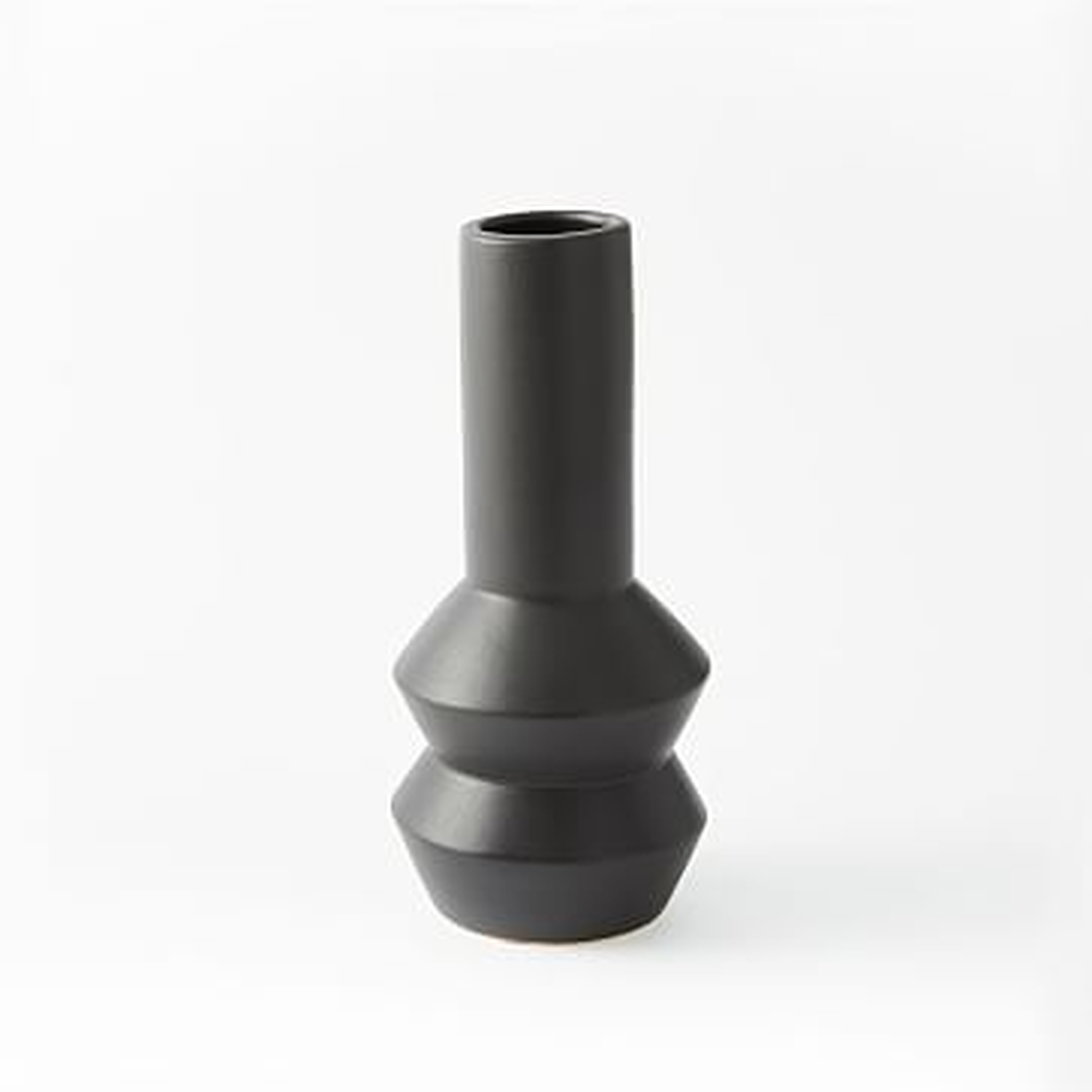 Totem Vase, 12.5", Matte Black - West Elm