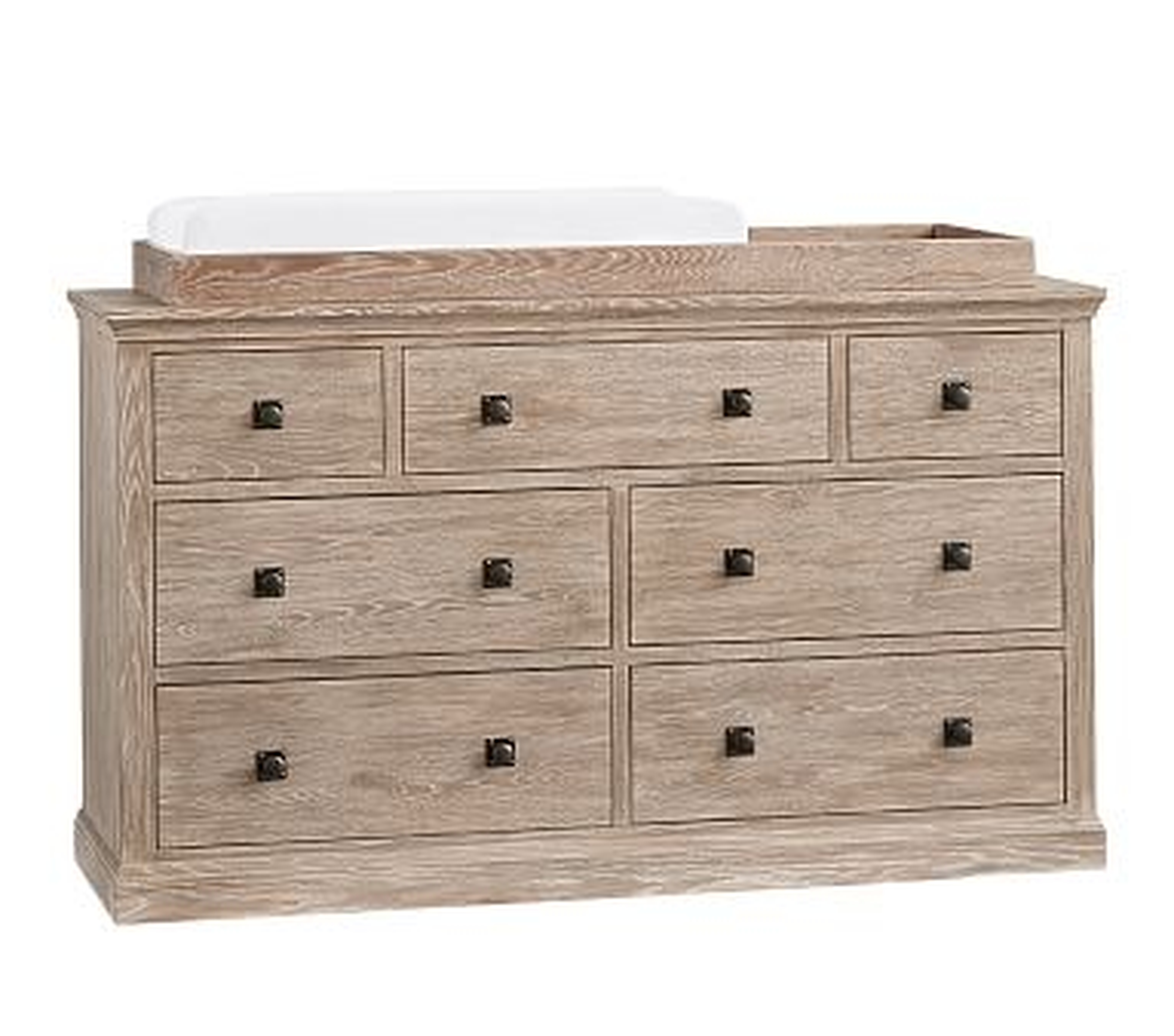 Charlie Extra Wide Dresser & Topper Set, Smoked Gray - Pottery Barn Kids