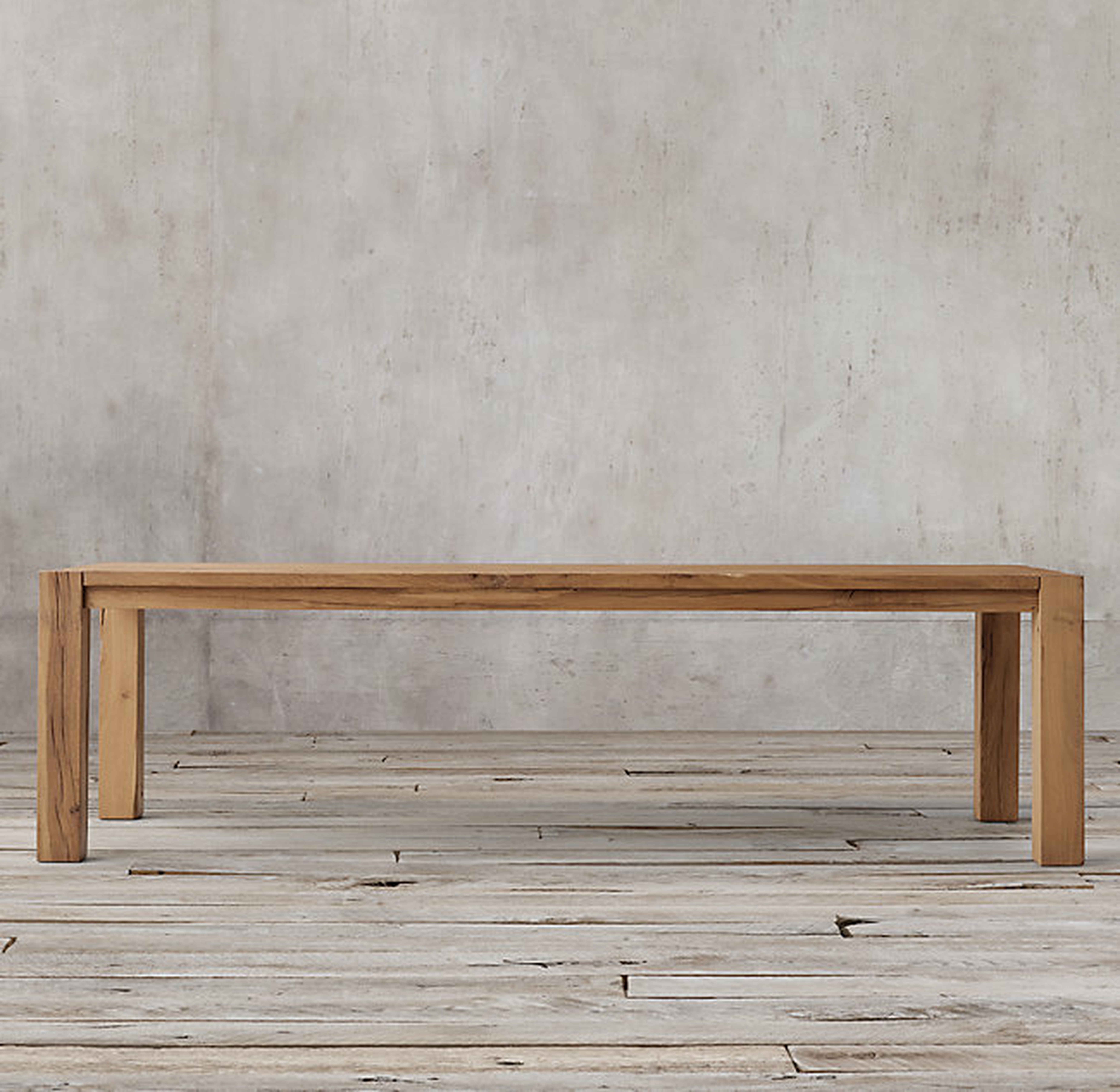 Reclaimed Russian Oak Parsons Rectangular Dining Table - Reclaimed Natural Oak - 72" L - RH