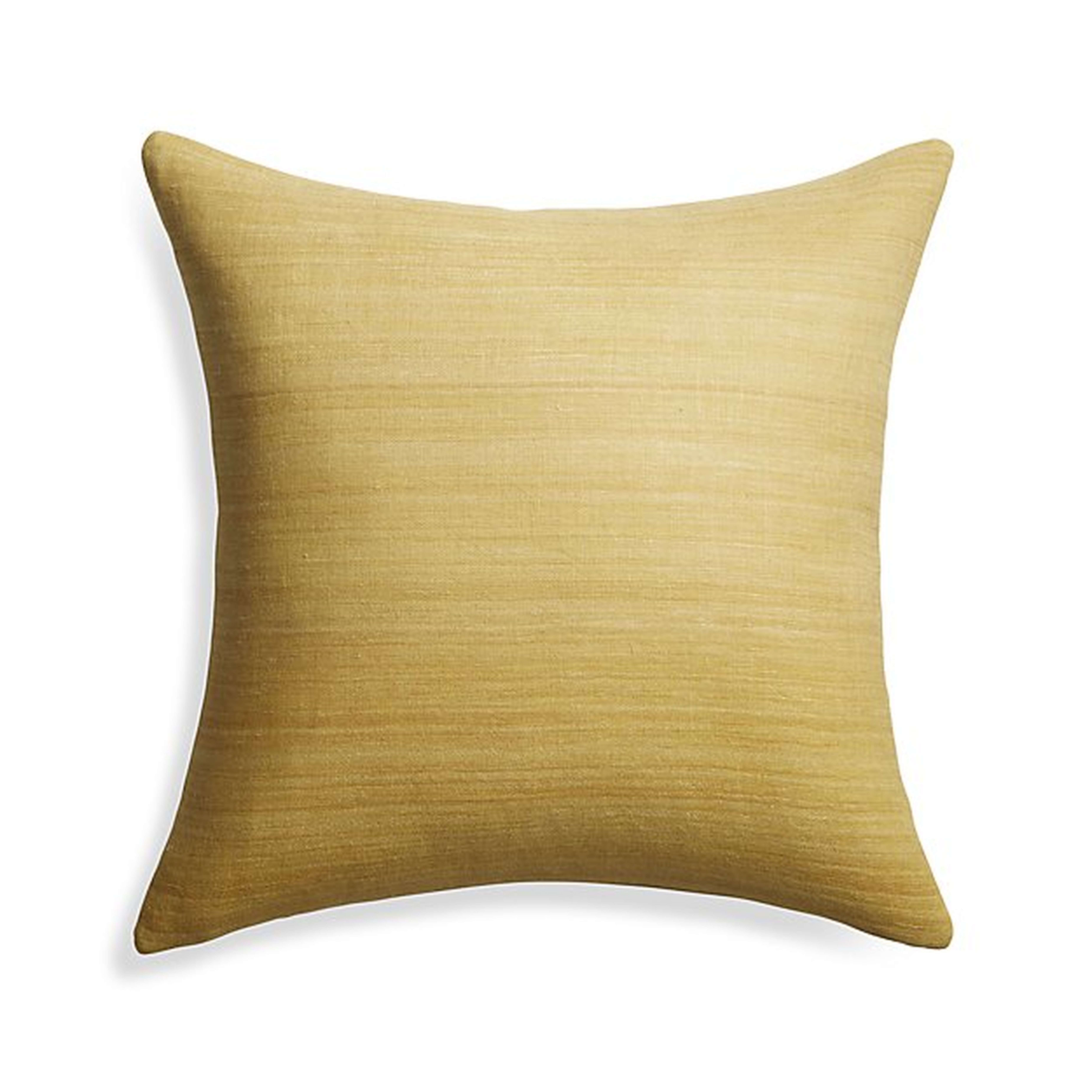 Michaela Yellow 20" Pillow with Down-Alternative Insert - Crate and Barrel