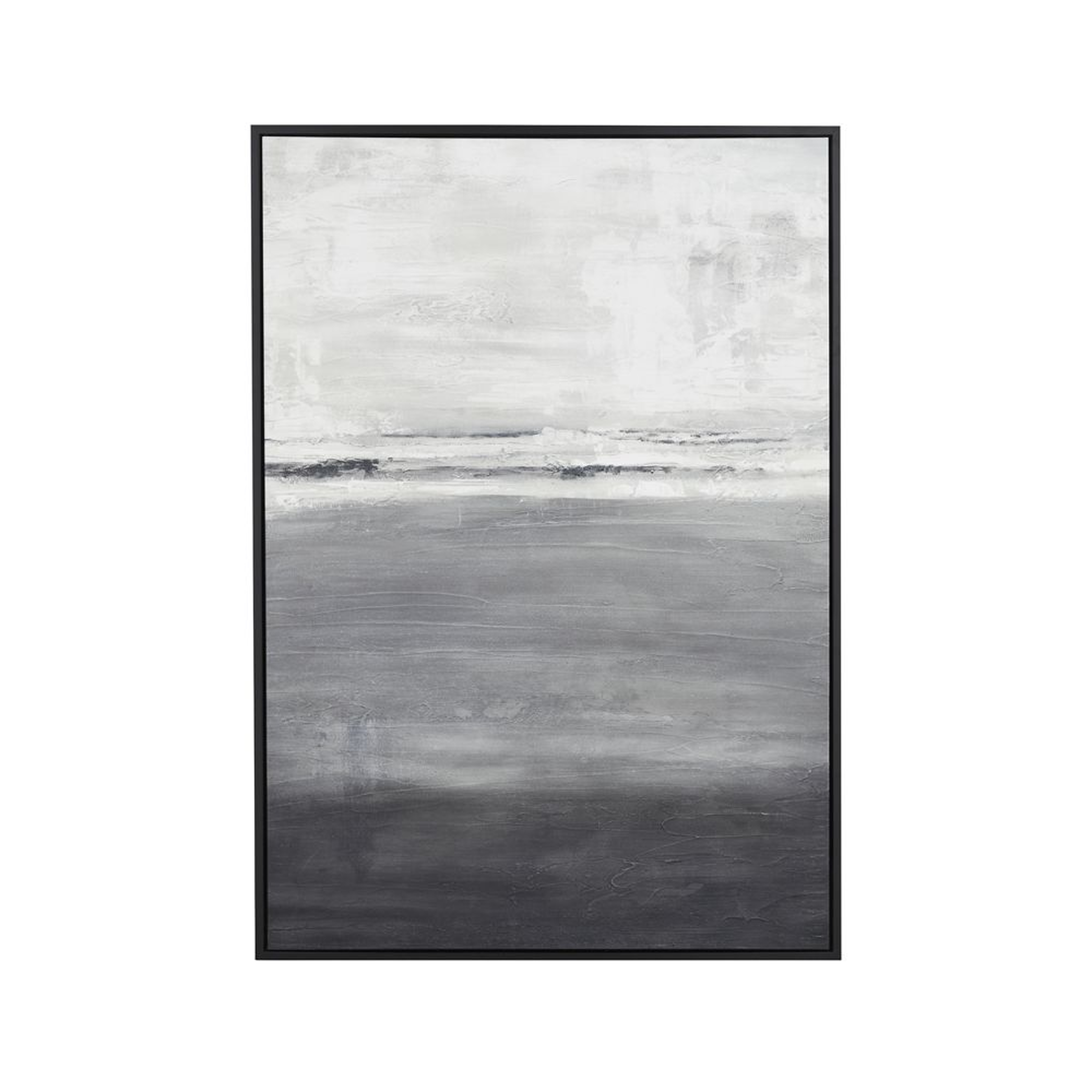 "Gray Horizon" Framed Textured Wall Art Print 41.75"x59.75" - Crate and Barrel