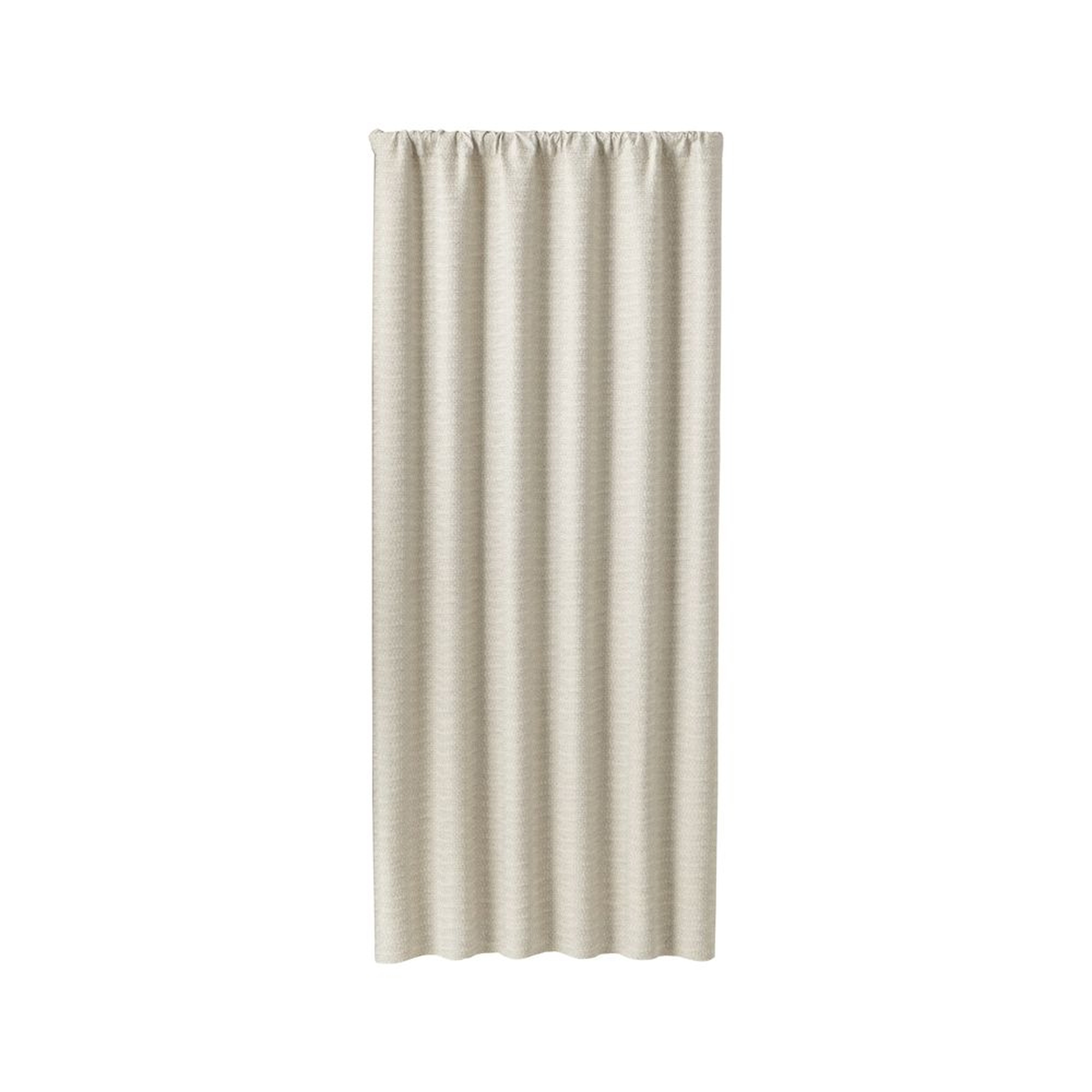 Desmond Silver/Cream 50"x84" Curtain Panel - Crate and Barrel