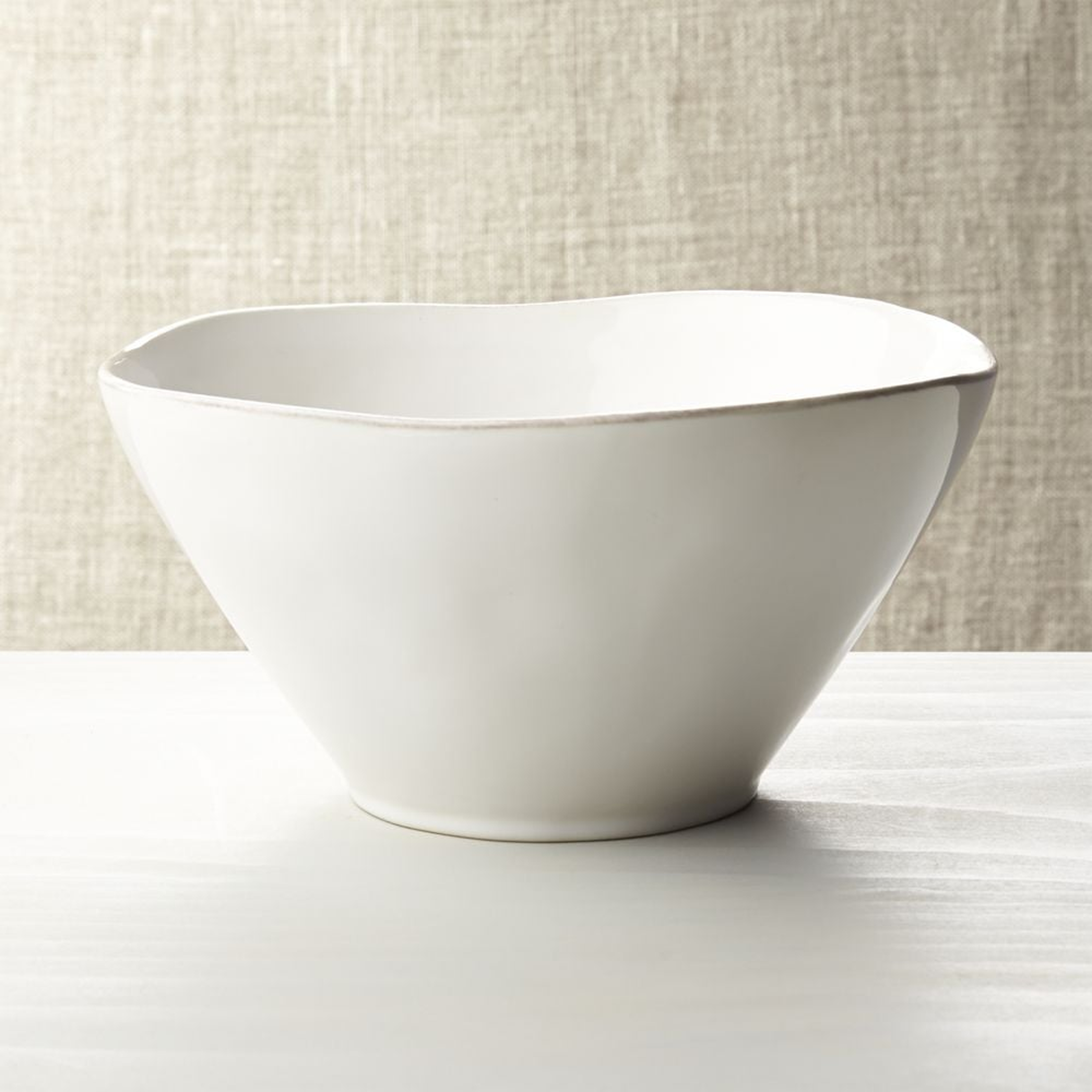Marin White Small Stoneware Serving Bowl - Crate and Barrel