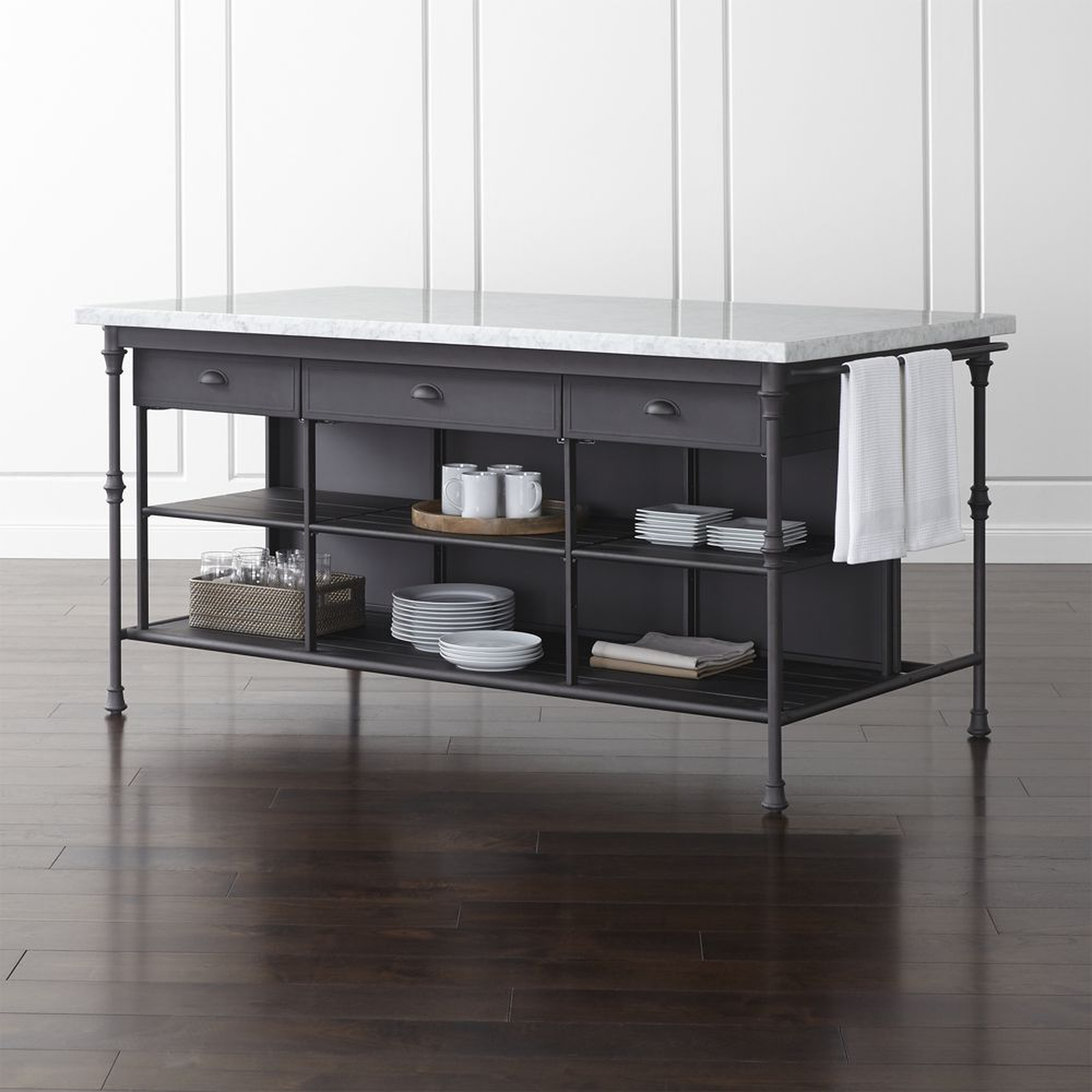 French 72" Large Kitchen Island - Crate and Barrel