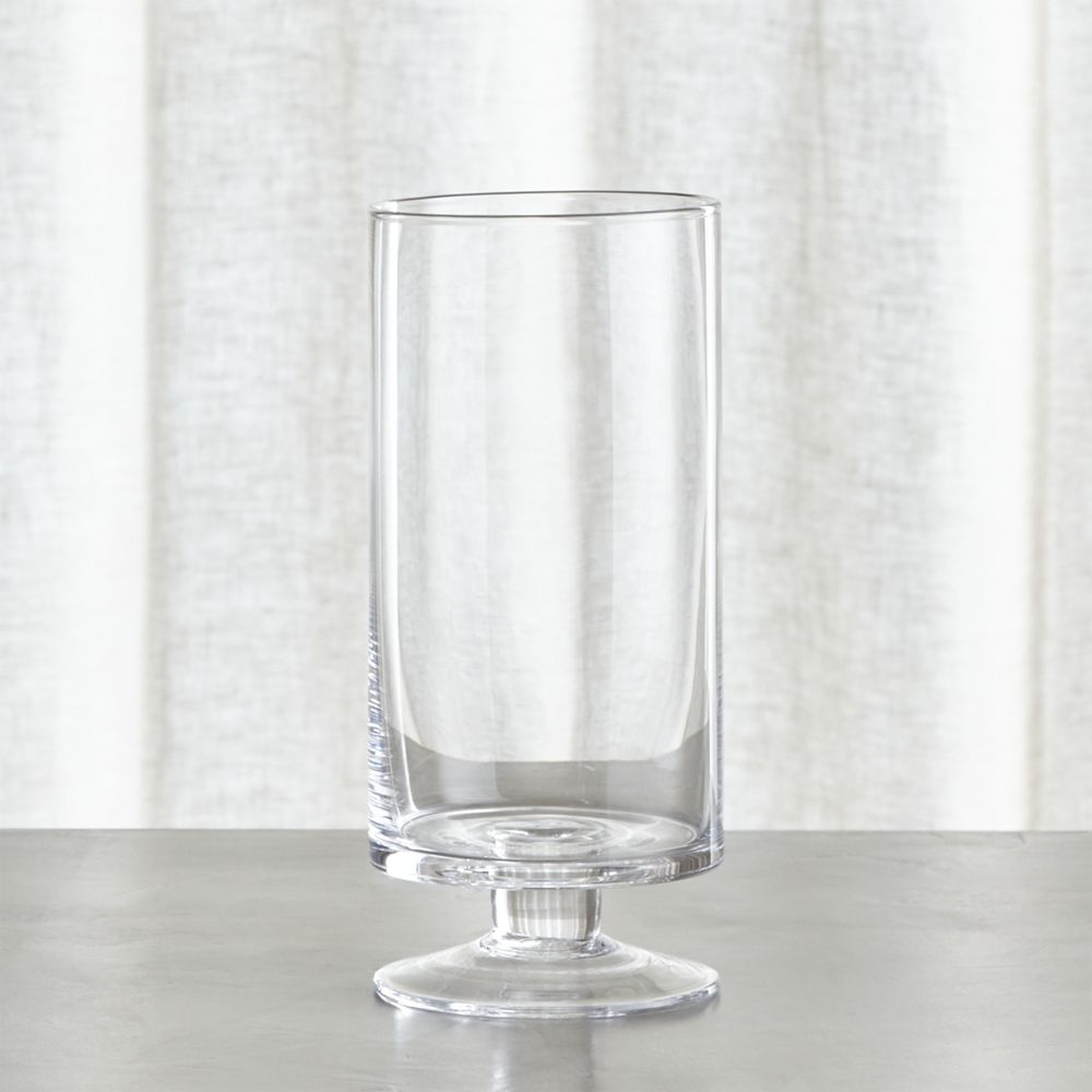 London Narrow Clear Hurricane Candle Holder - Crate and Barrel