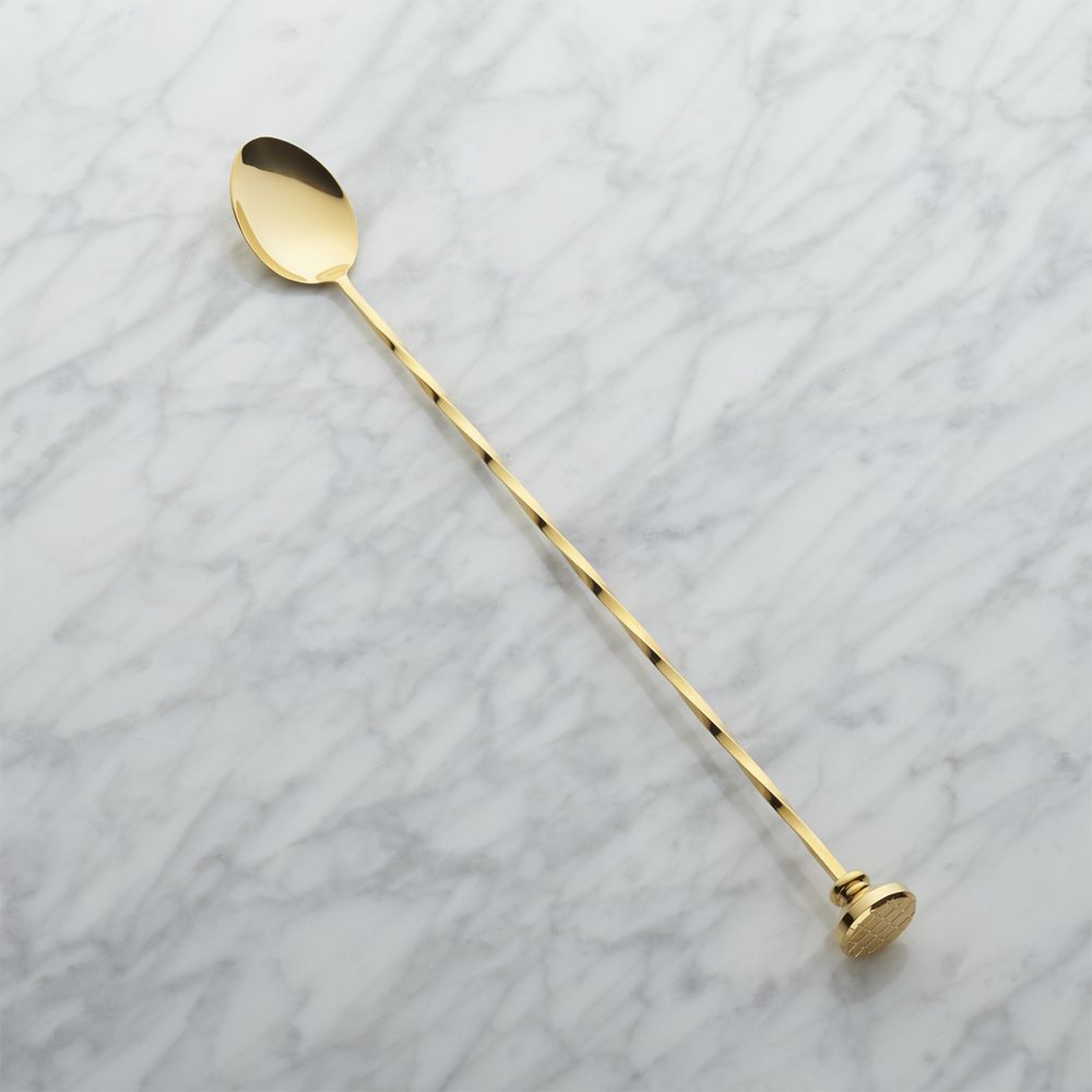 Gold Bar Spoon With Muddler - Crate and Barrel