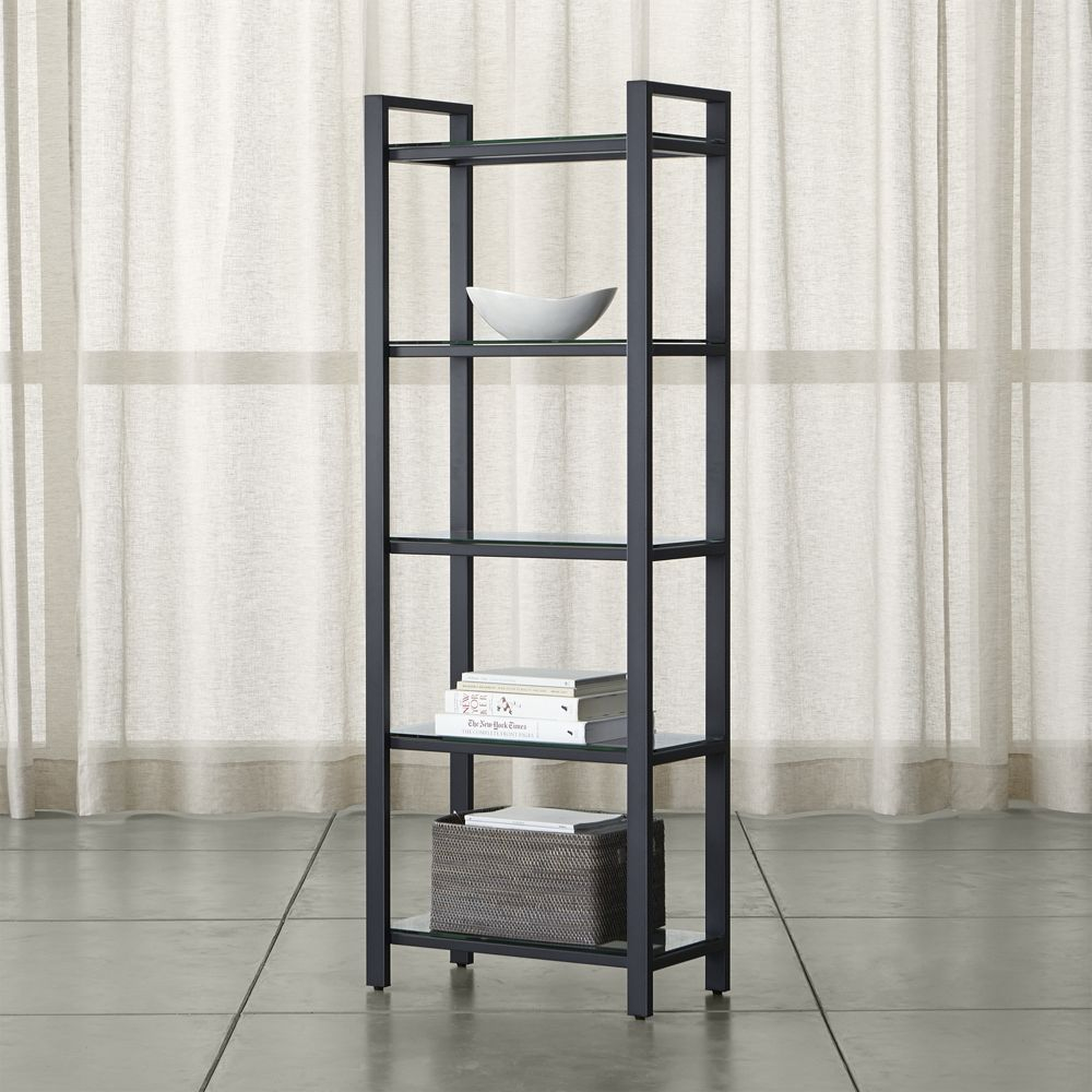 Pilsen Graphite Bookcase - Crate and Barrel
