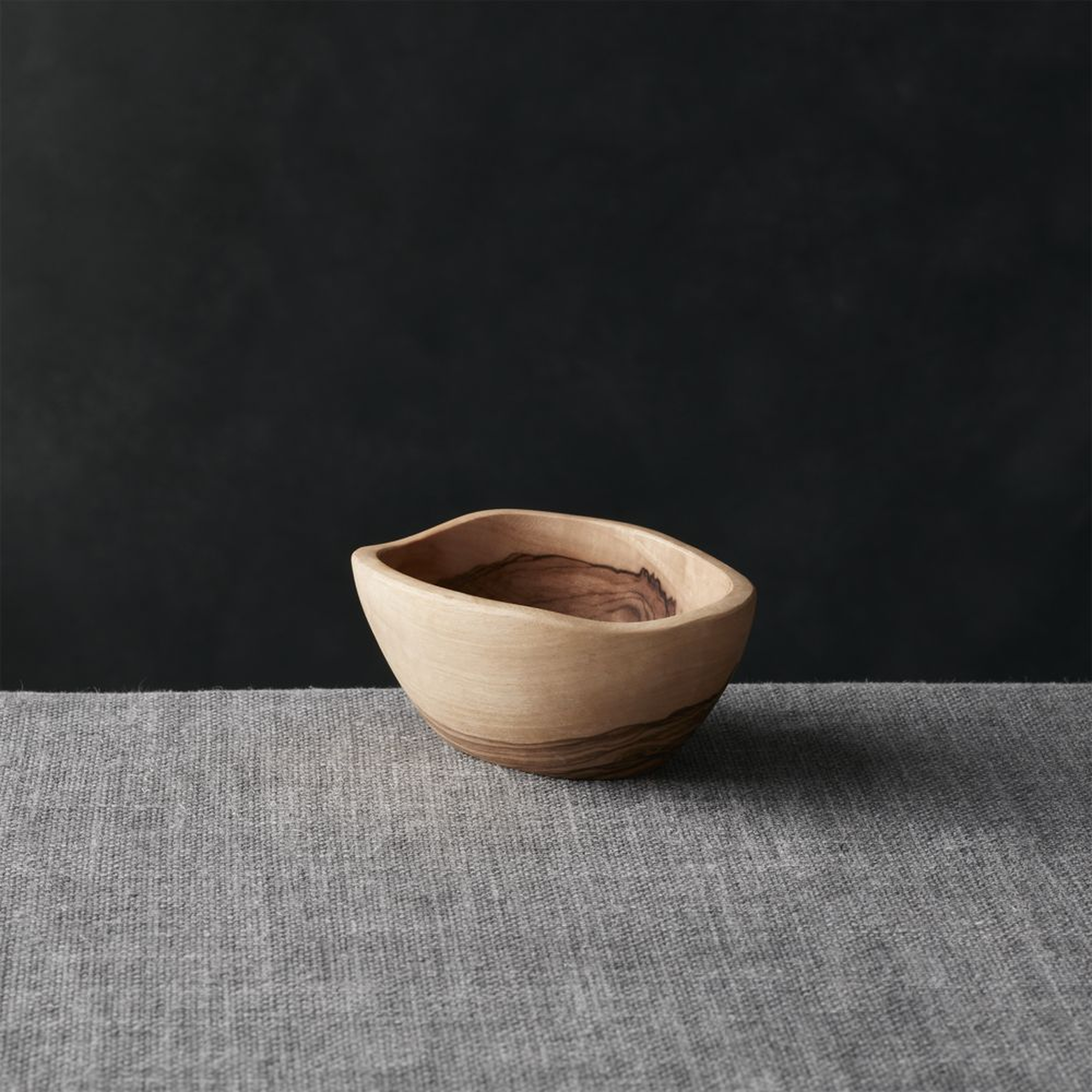 Olivewood 4.72"x3.5" Nibble Bowl - Crate and Barrel