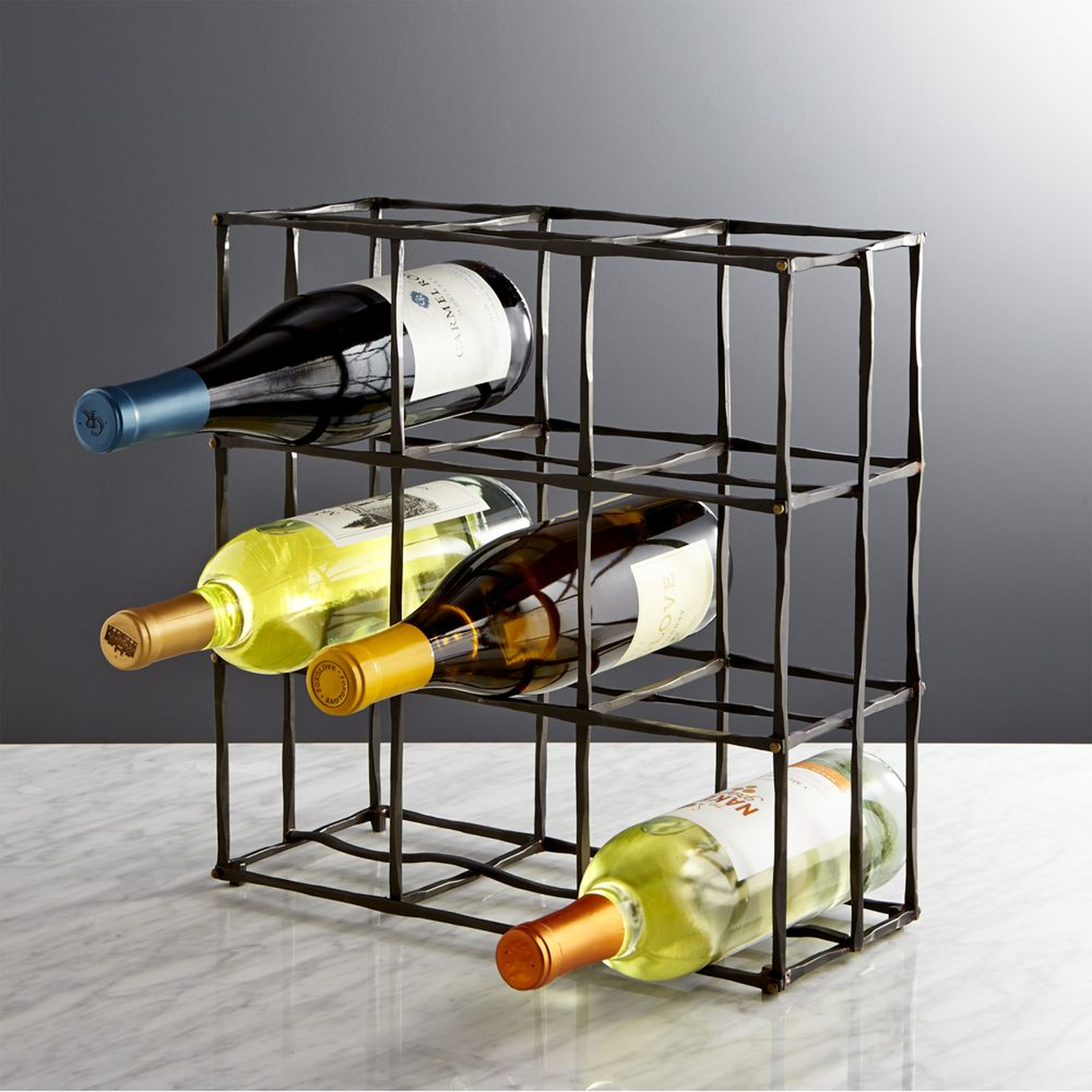 Crest 9-Bottle Wine Rack - Crate and Barrel