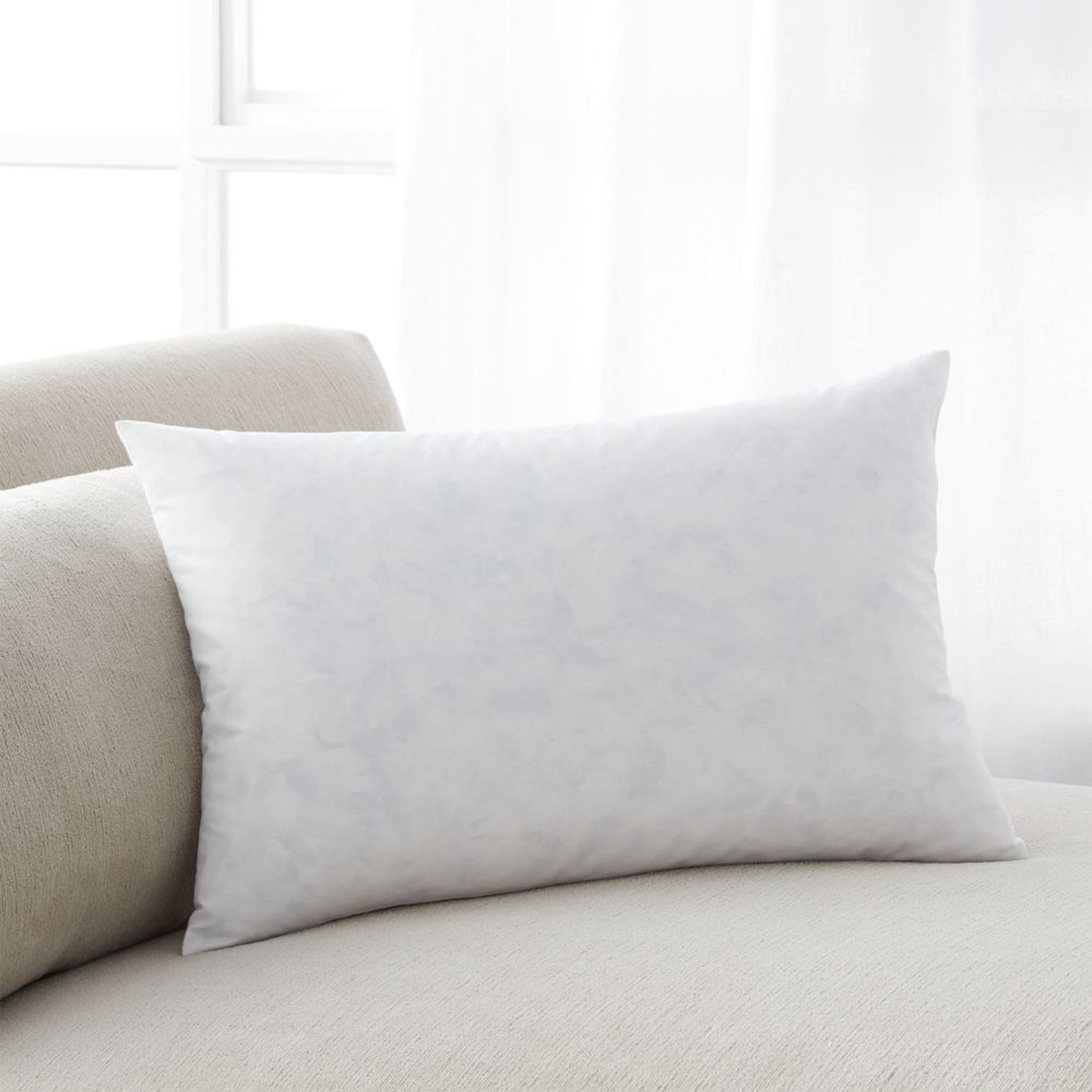 Feather-Down 18"x12" Pillow Insert - Crate and Barrel